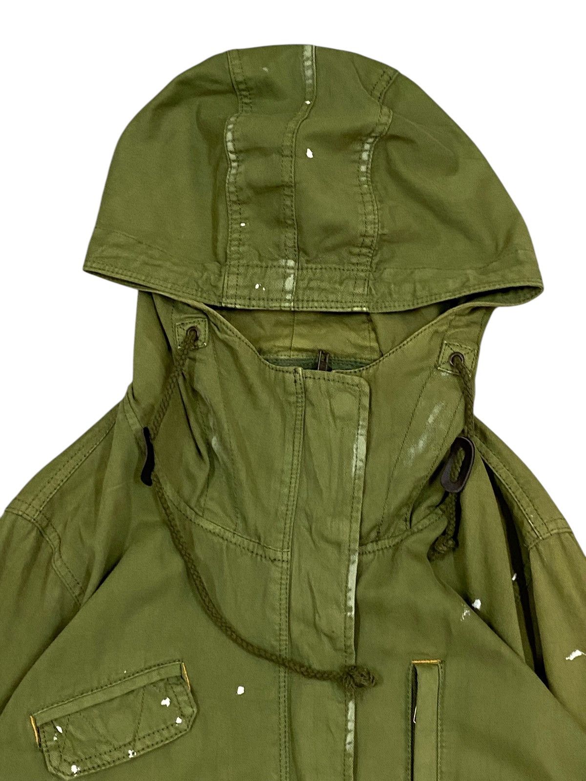 Japanese Brand Olive Green Utility Jacket with Front Pockets and Hood Size US M / EU 48-50 / 2 - 3 Thumbnail
