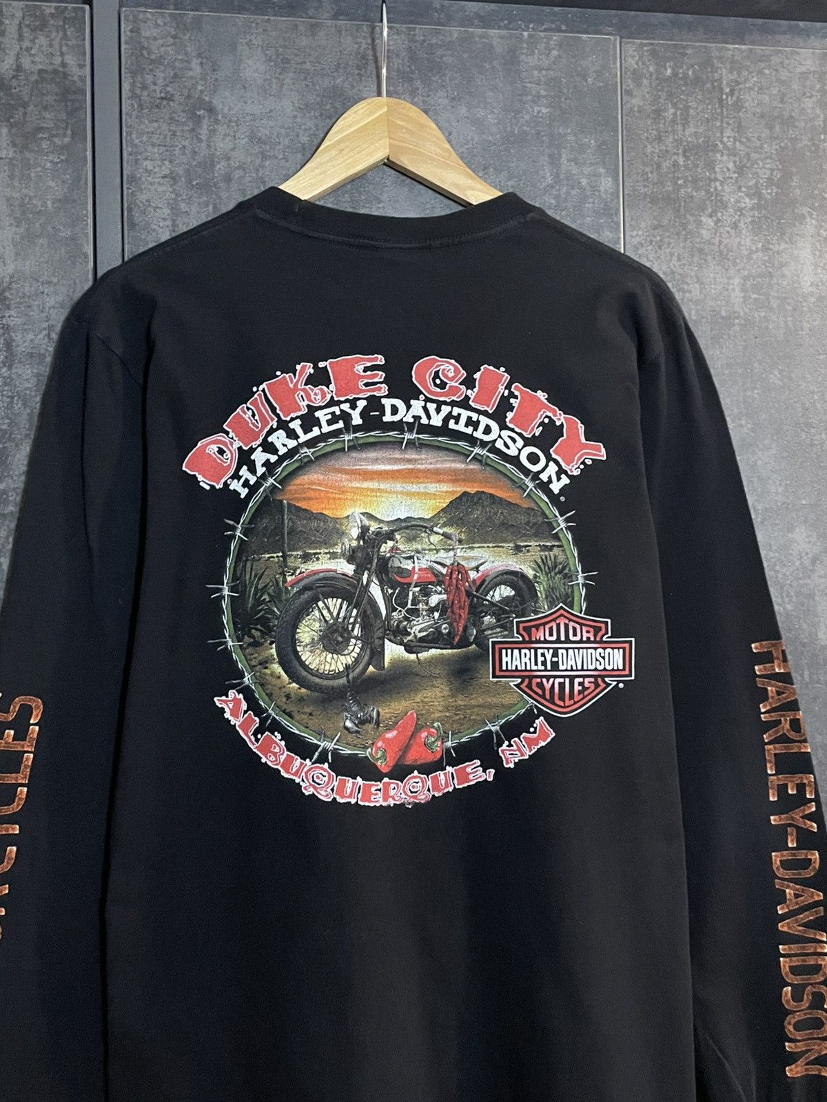 Harley Davidson Crazy Vintage Harley Davidson Skull Longsleeve 3D Emblem USA Size US M / EU 48-50 / 2 - 9 Thumbnail