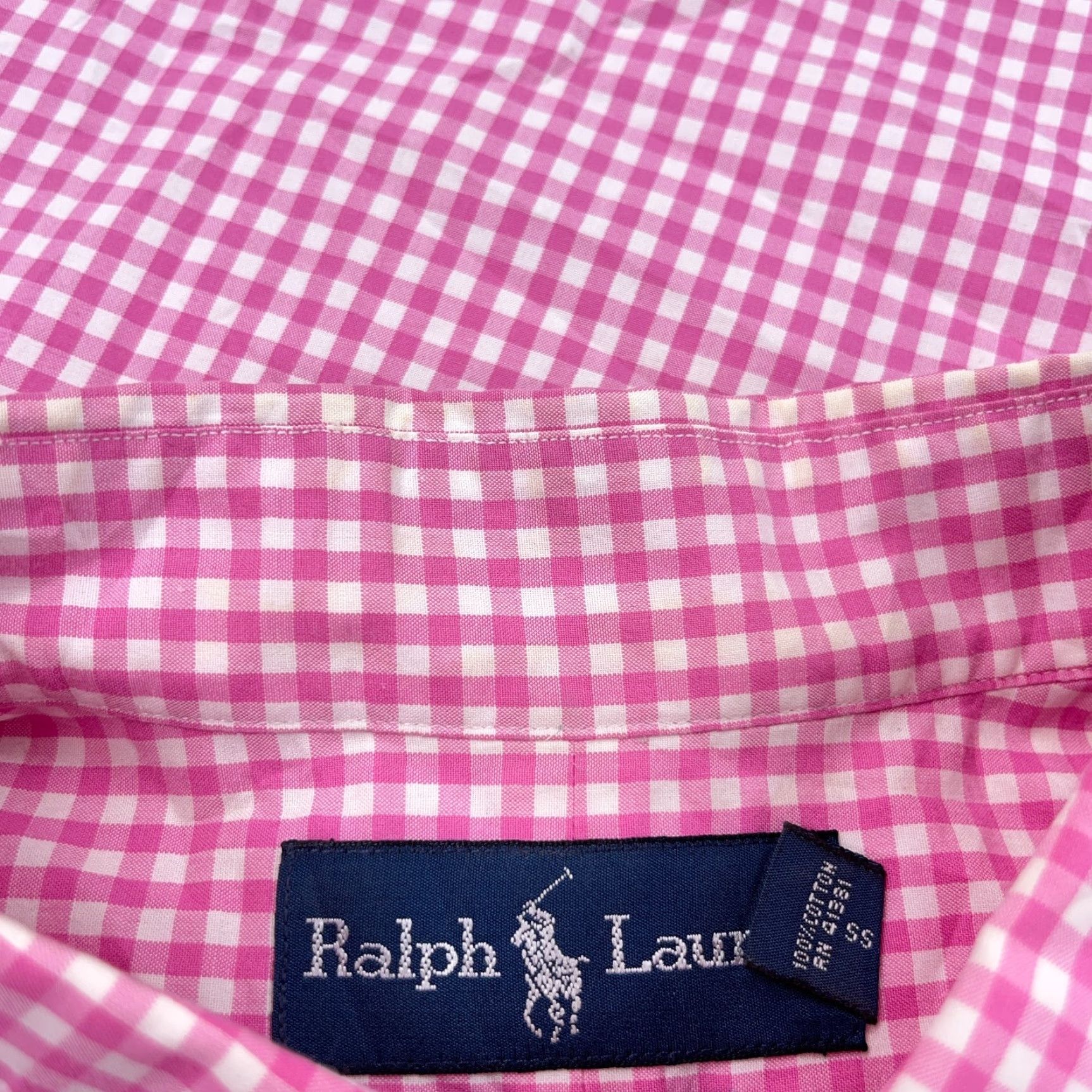Ralph Lauren Ralph Lauren Shirt Men XL Pink Check Button Up Classic Fit Camp Gingham Cotton Size US XL / EU 56 / 4 - 5 Thumbnail