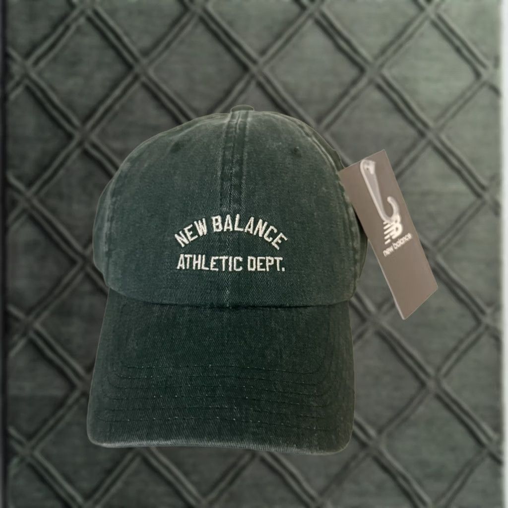 New Balance NEW BALANCE Athletic Department 6 Panel Strapback Hat Green Stone BLACK? Size ONE SIZE - 1 Thumbnail