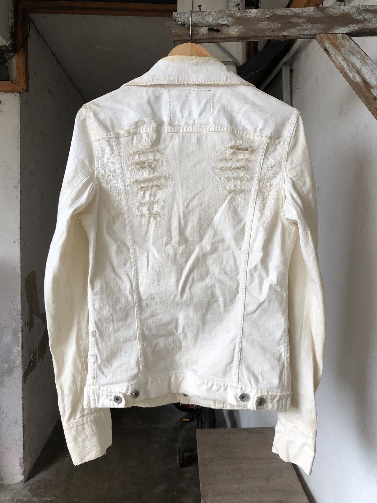 Le Grande Bleu (L.G.B.) Authentic❗️Le Grande Bleu LGB Splash Distressed Denim Jacket Size US XS / EU 42 / 0 - 2 Thumbnail