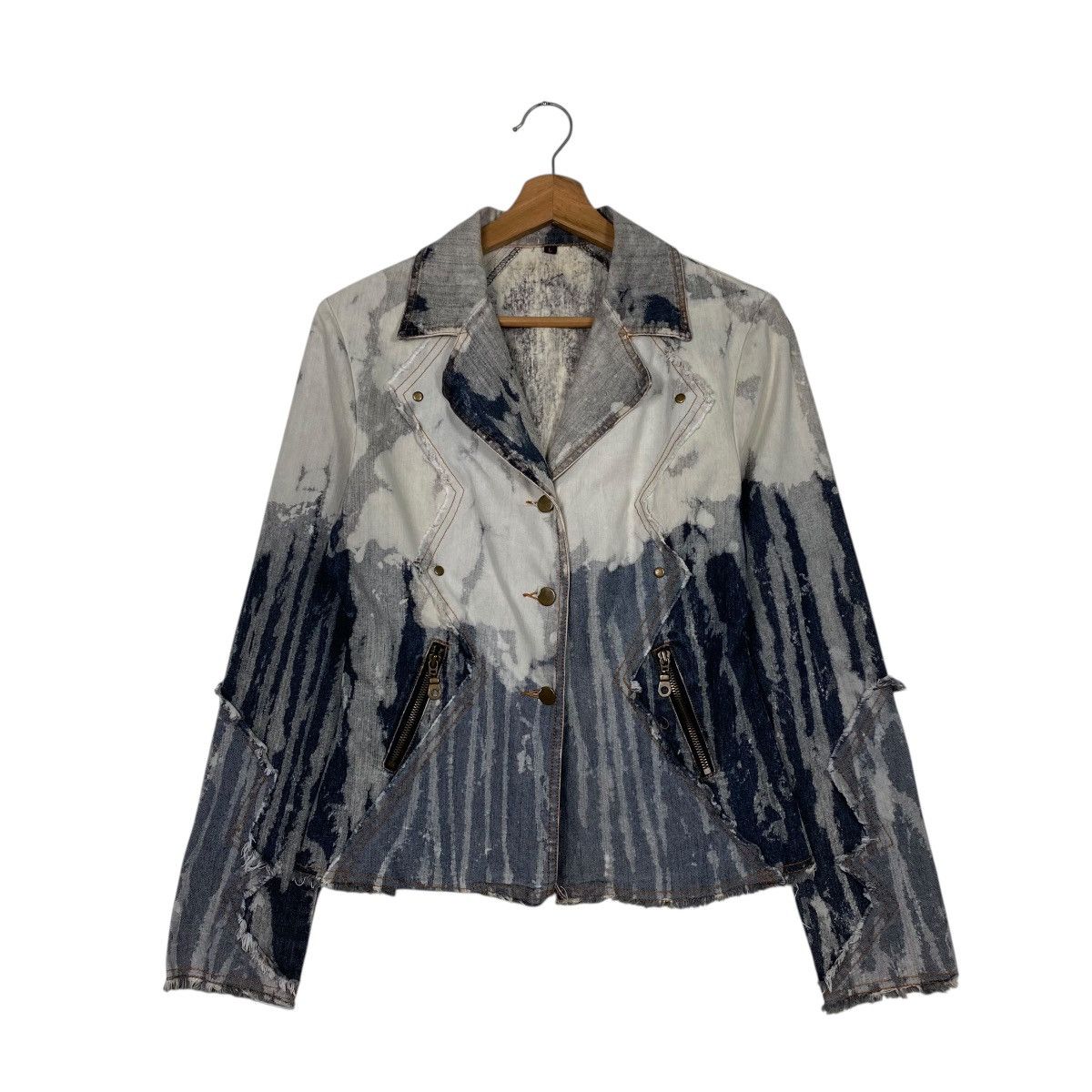 Japanese Brand Vintage Y2K ICHIOKU Fairy Grunge Cropped Denim Jacket Size US L / EU 52-54 / 3 - 1 Thumbnail