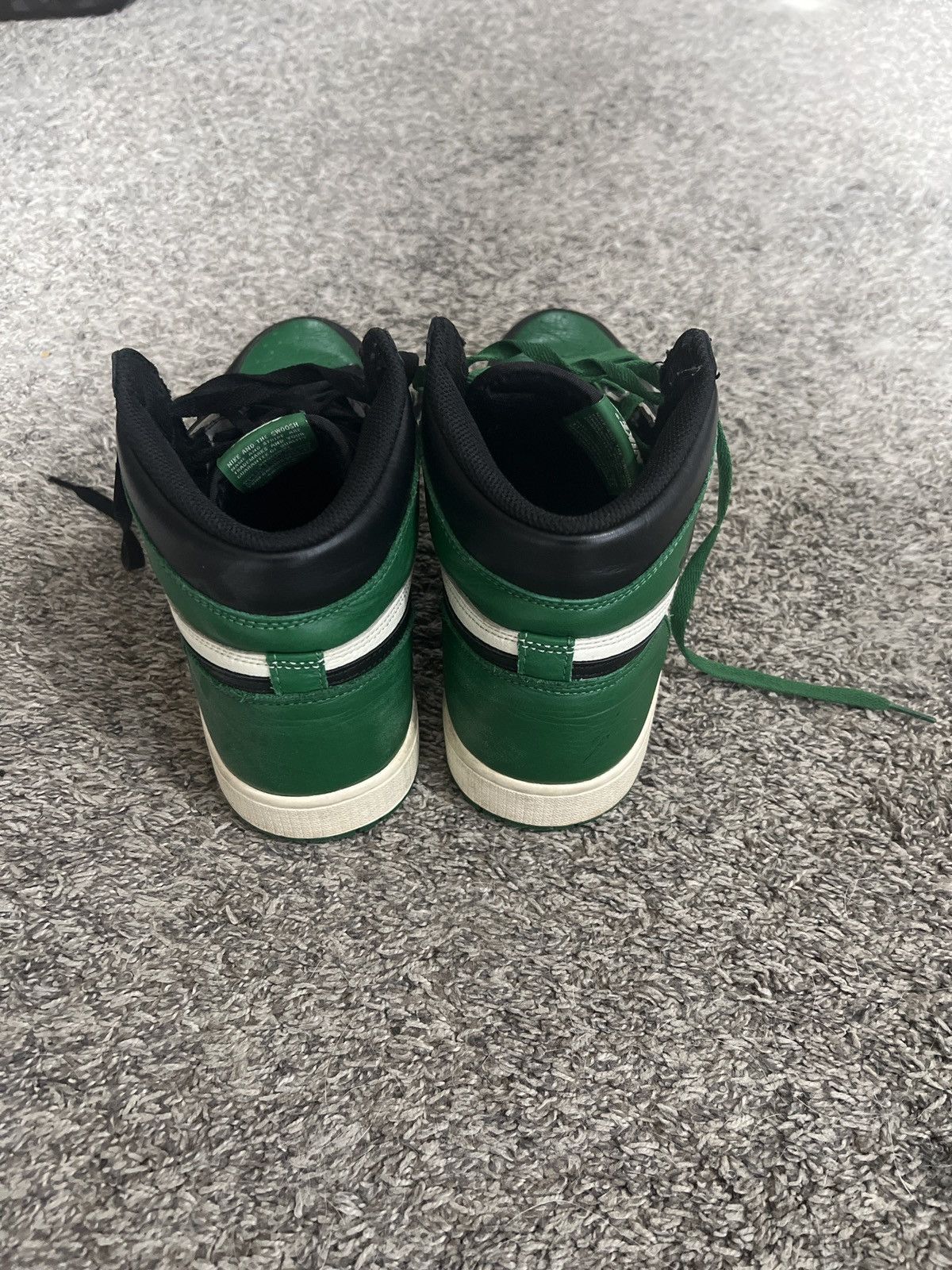 Jordan Brand × Nike Nike Air Jordan 1 Retro High OG Pine Green Sneakers Size US 12 / EU 45 - 5 Thumbnail