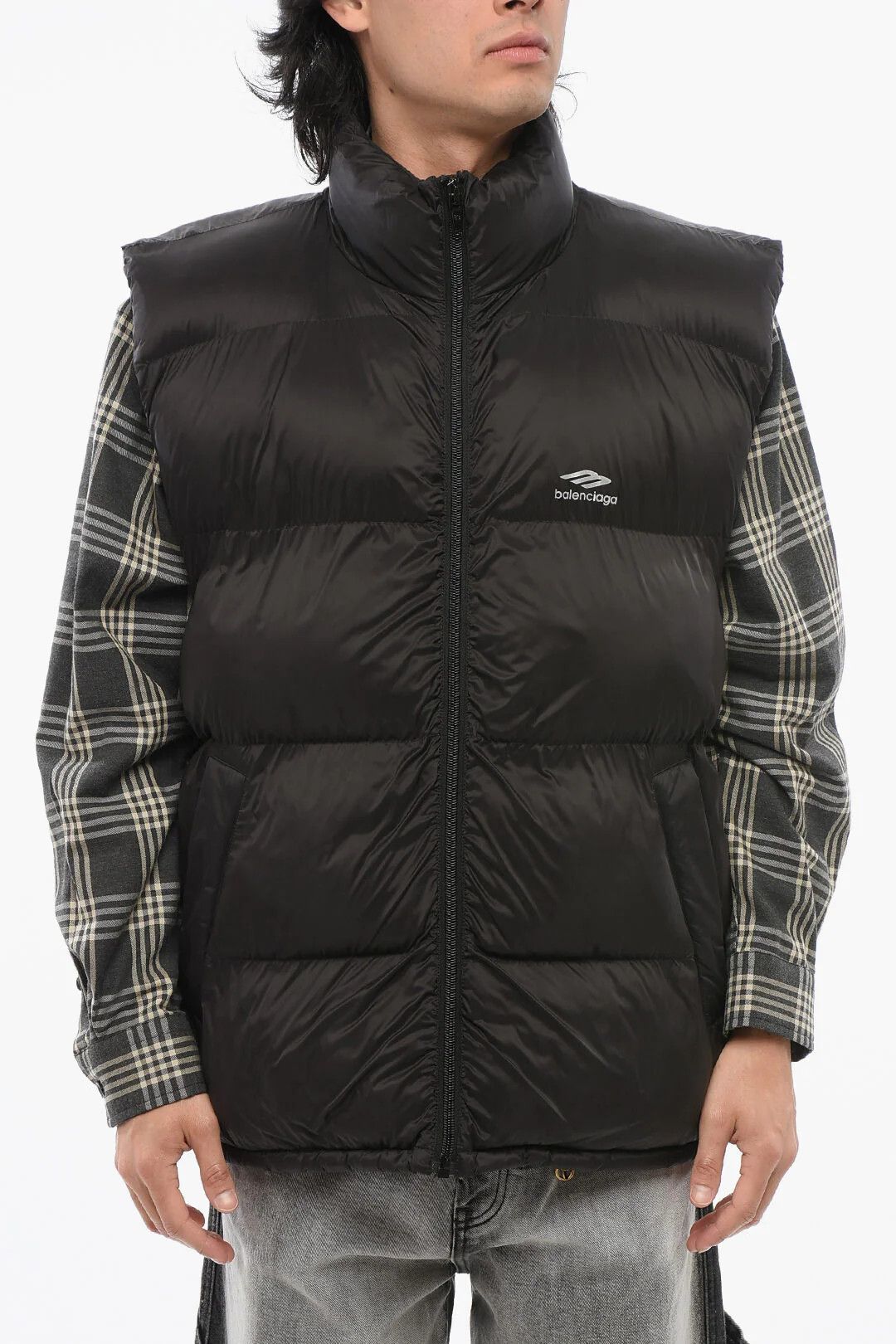 Balenciaga og1mm0426 Oversized Sleeveless Jacket in Black Size US S / EU 44-46 / 1 - 1 Thumbnail