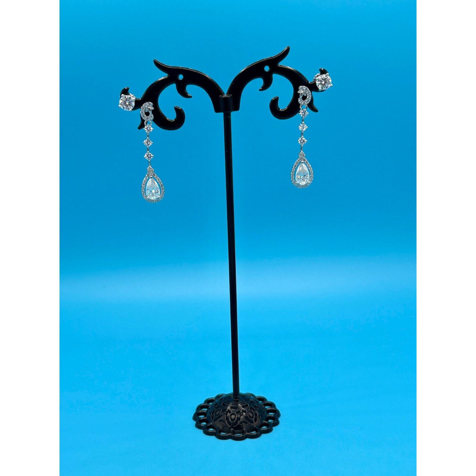 Jewelry New Moissanite Earring Duo - PT950 Platinum & 925 Sterling Size ONE SIZE - 12 Thumbnail