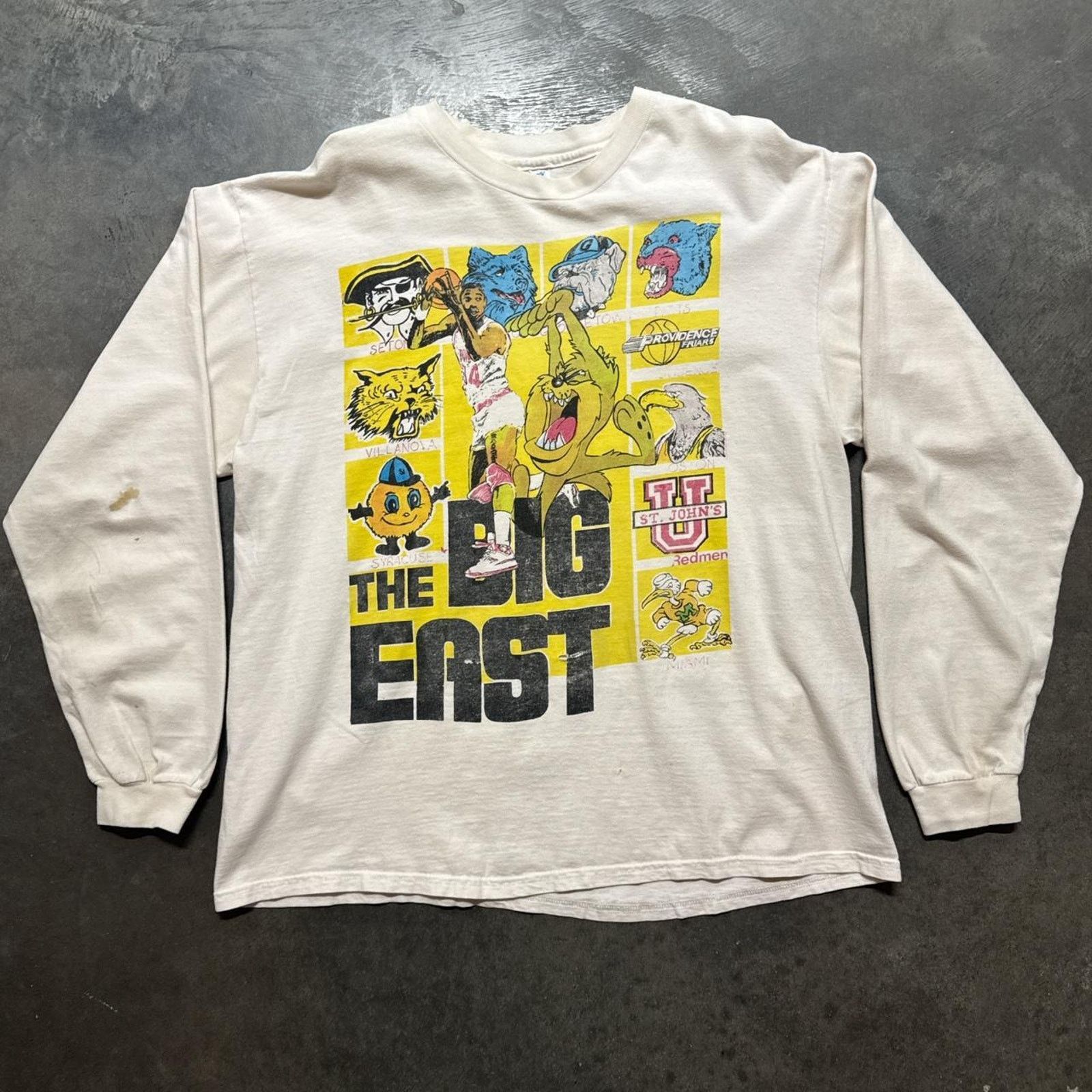 Vintage The Big East Conference NCAA Vintage 90s Long Sleeve T-Shirt Size US XL / EU 56 / 4 - 1 Thumbnail
