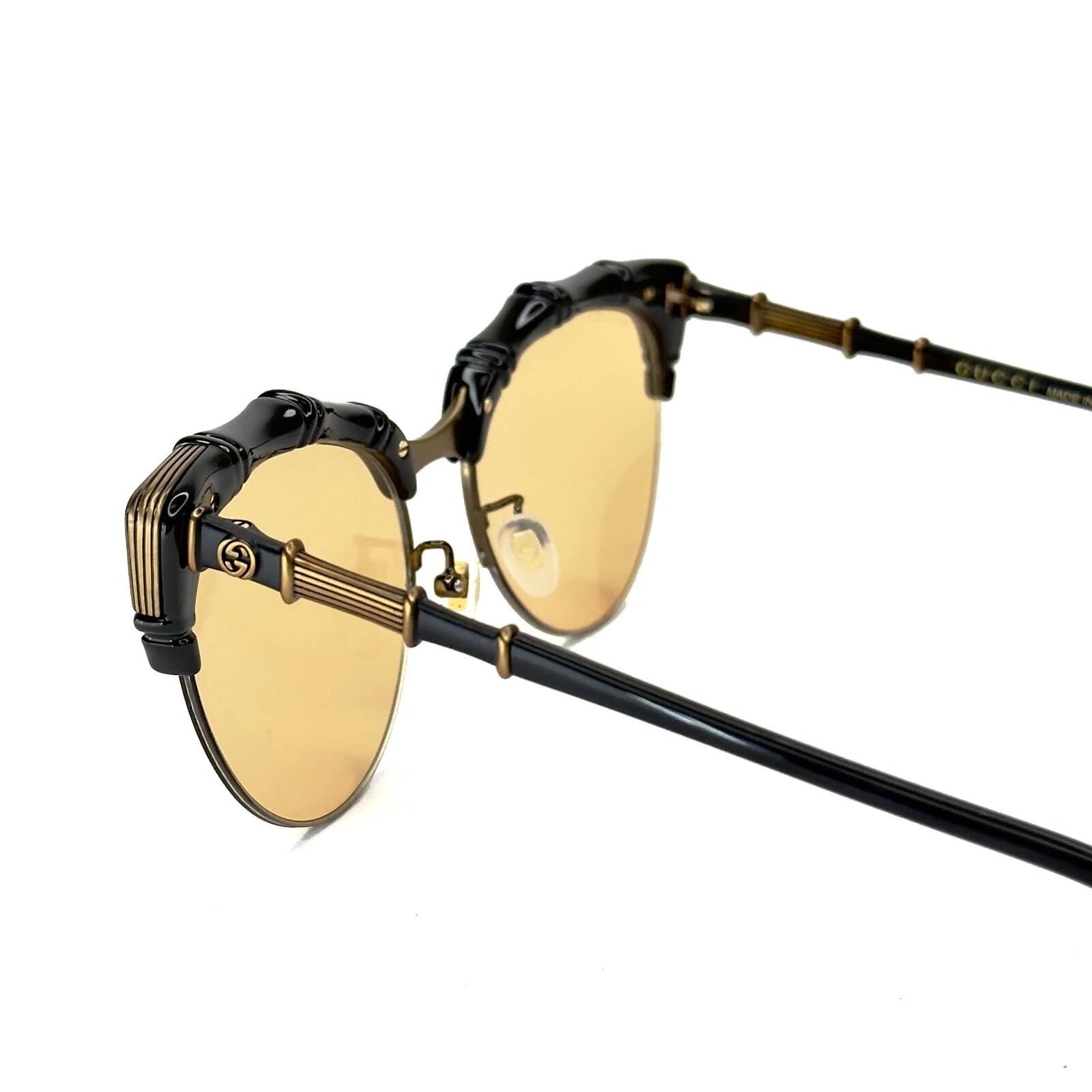 Gucci GUCCI GG0661S 0661 Cat Eye Bamboo Black 002 Sunglasses Size ONE SIZE - 2 Thumbnail