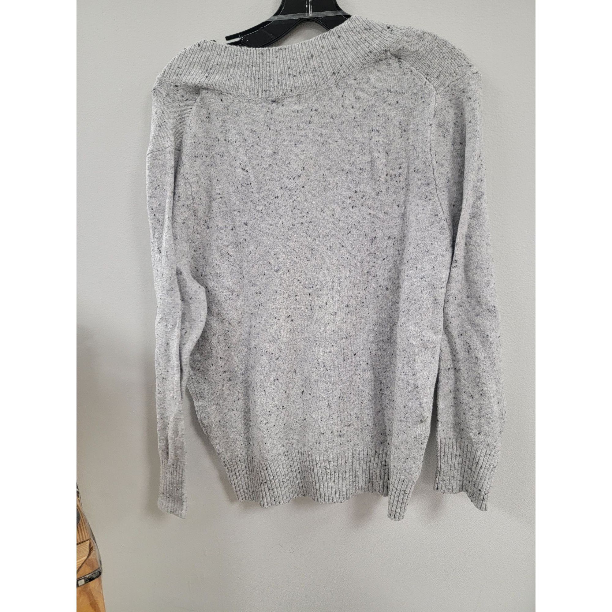 Other Cozy Gray Sweater By Stars Above With Speckled Design V-Neck Size ONE SIZE - 4 Thumbnail