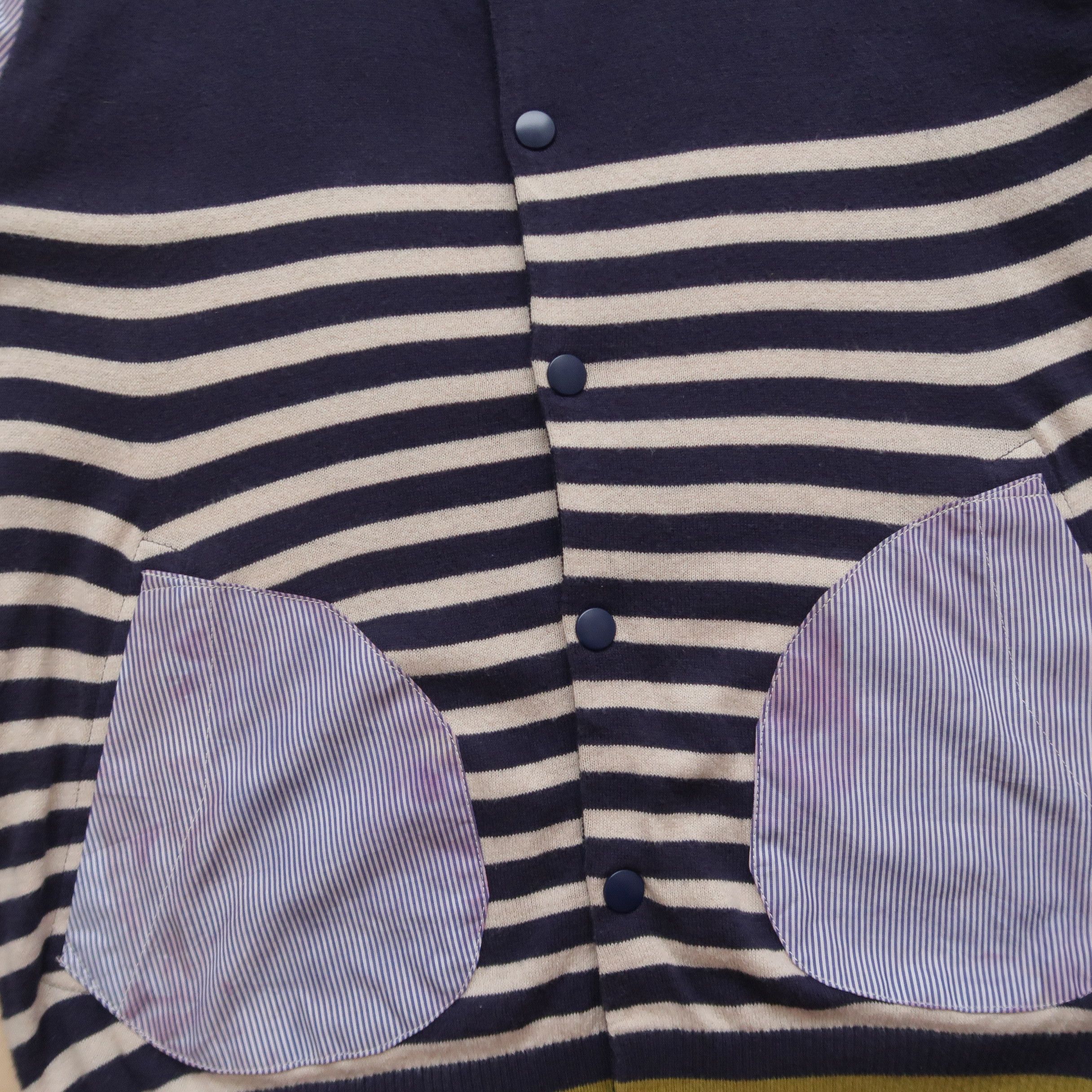 Issey Miyake 90s Issey Miyake Frapbois Hybrid Cardigan Knit Shirt Faded Size US M / EU 48-50 / 2 - 6 Thumbnail