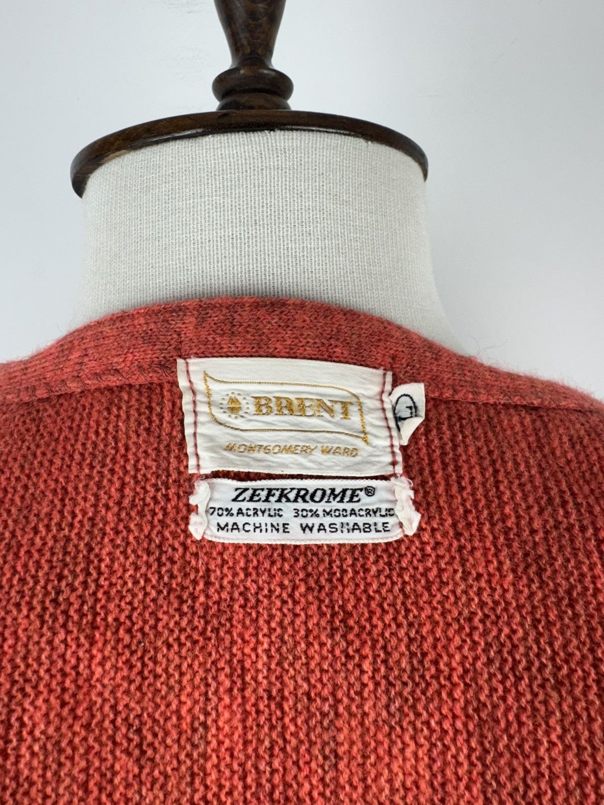 Original Montgomery × Vintage Men’s Vintage BRENT Montgomery Orange Cardigan Sweater L Size US L / EU 52-54 / 3 - 5 Thumbnail