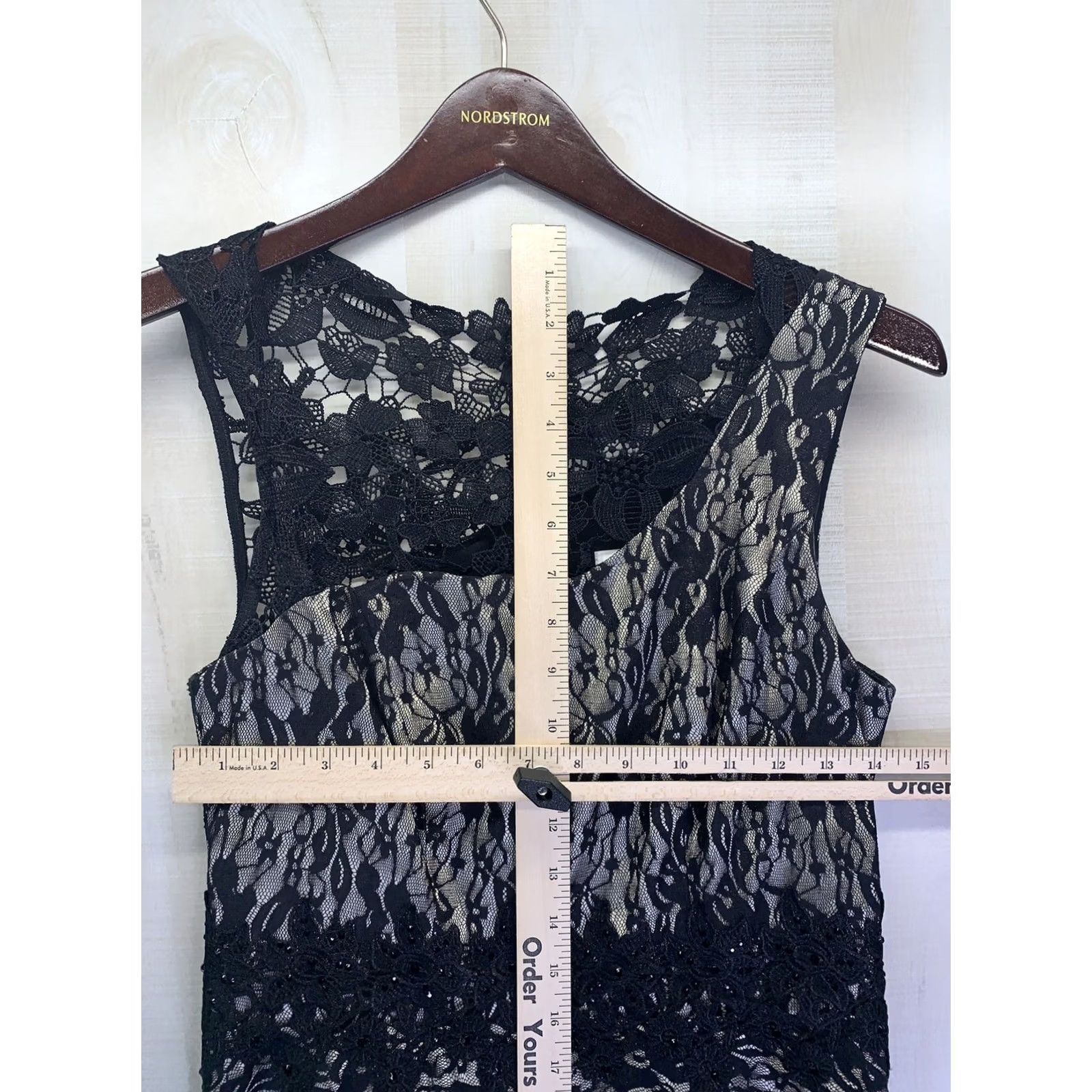 Vintage One by Eight Black Lace W/Satin Style Party/Prom Dress Size 4-4311 Size S / US 4 / IT 40 - 2 Thumbnail