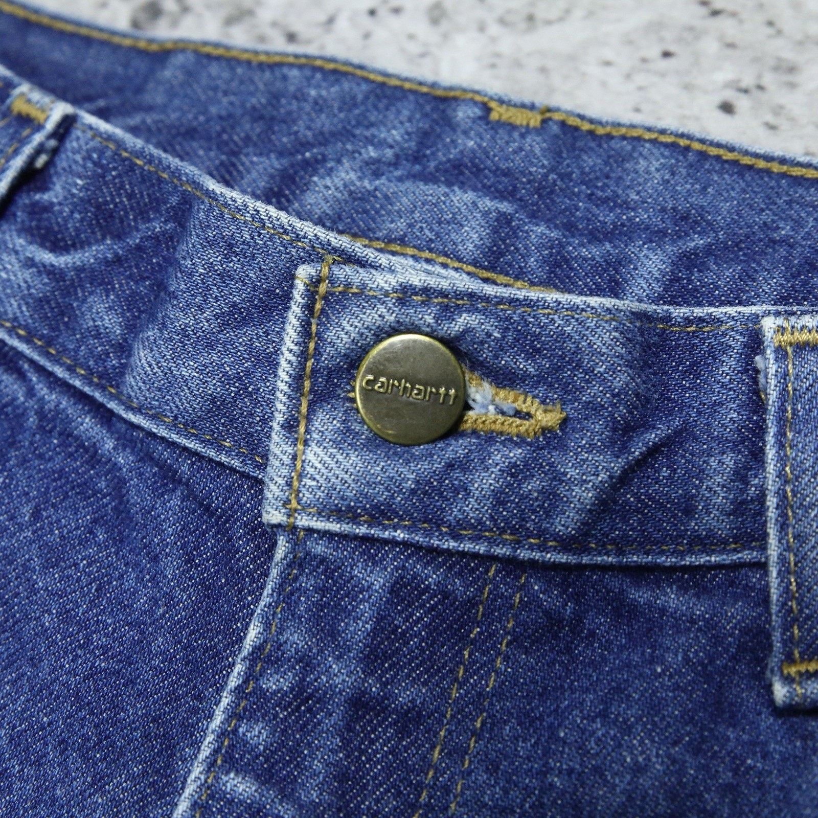 Carhartt Vintage Carhartt Faded Blue Denim Double Knee Carpenter Pant Size US 31 - 21 Thumbnail
