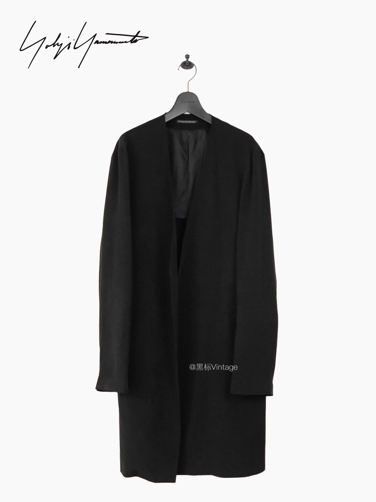 Yohji Yamamoto 24ss Vintage Collarless Triacetate Trench