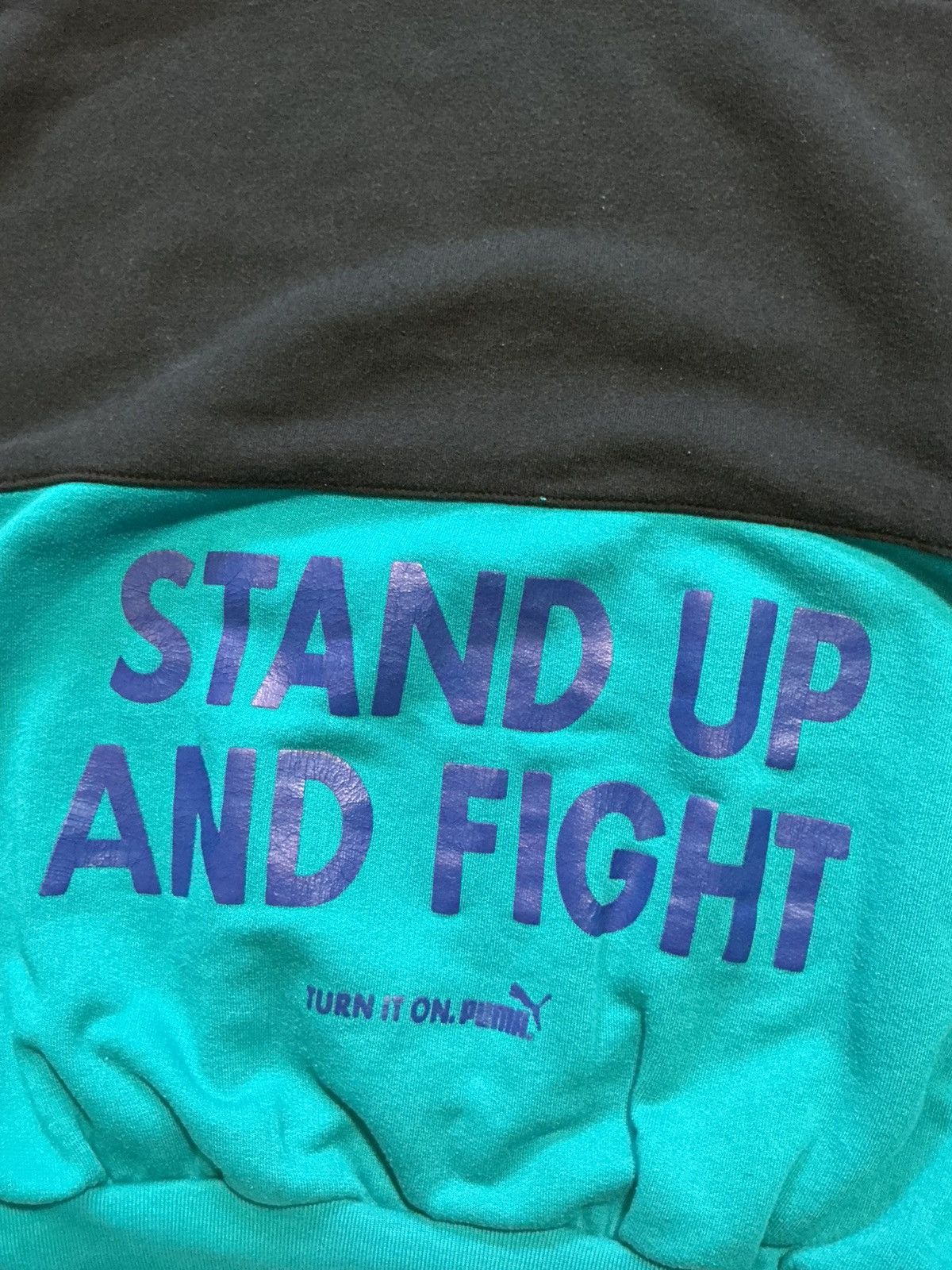 Puma Vintage 80s Puma Stand Up And Fight Turn It On Hoodie Size US M / EU 48-50 / 2 - 1 Thumbnail