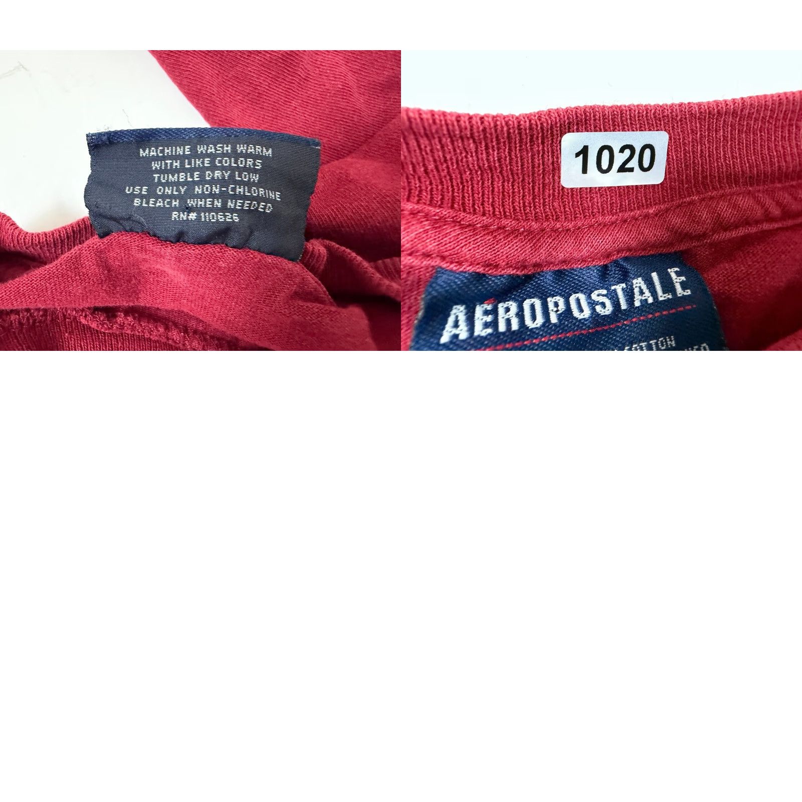 Aeropostale VINTAGE Aeropostale Shirt Men XL Graphic Print Long Sleeve Maroon Red Cotton Jersey T-Shirt Logo Sports Y2K 2000s Fall Summer 90s Mens Size US XL / EU 56 / 4 - 9 Thumbnail