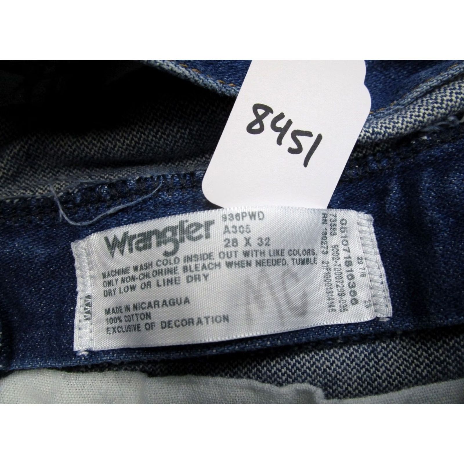 Wrangler Wrangler Jeans Men 28x32 Blue Cowboy Cut Slim Fit Western Pants Dark Wash Rodeo Jeans Mens Slim Size US 28 / EU 44 - 8 Thumbnail
