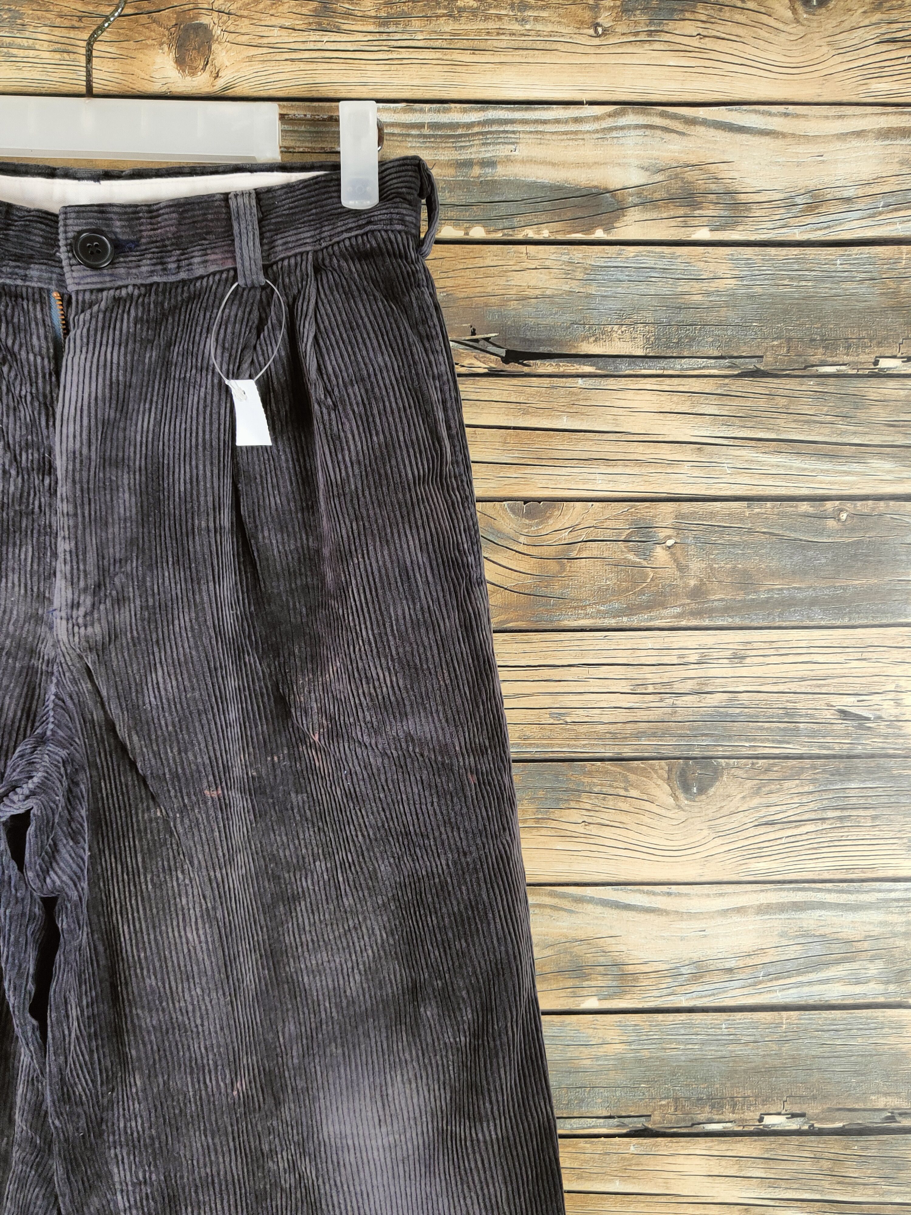 Japanese Brand DL Japanese Brand Dark Gray Corduroy Pants #46-368 Size US 27 - 5 Thumbnail