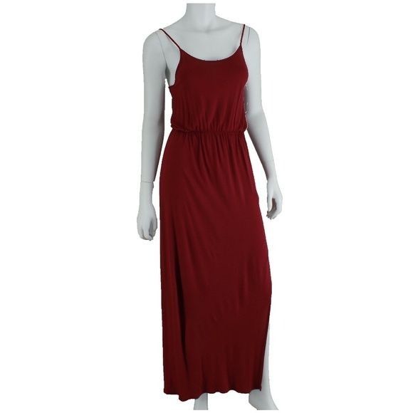H&M H&M Divided Burgundy Maxi Dress Size S / US 4 / IT 40 - 1 Thumbnail