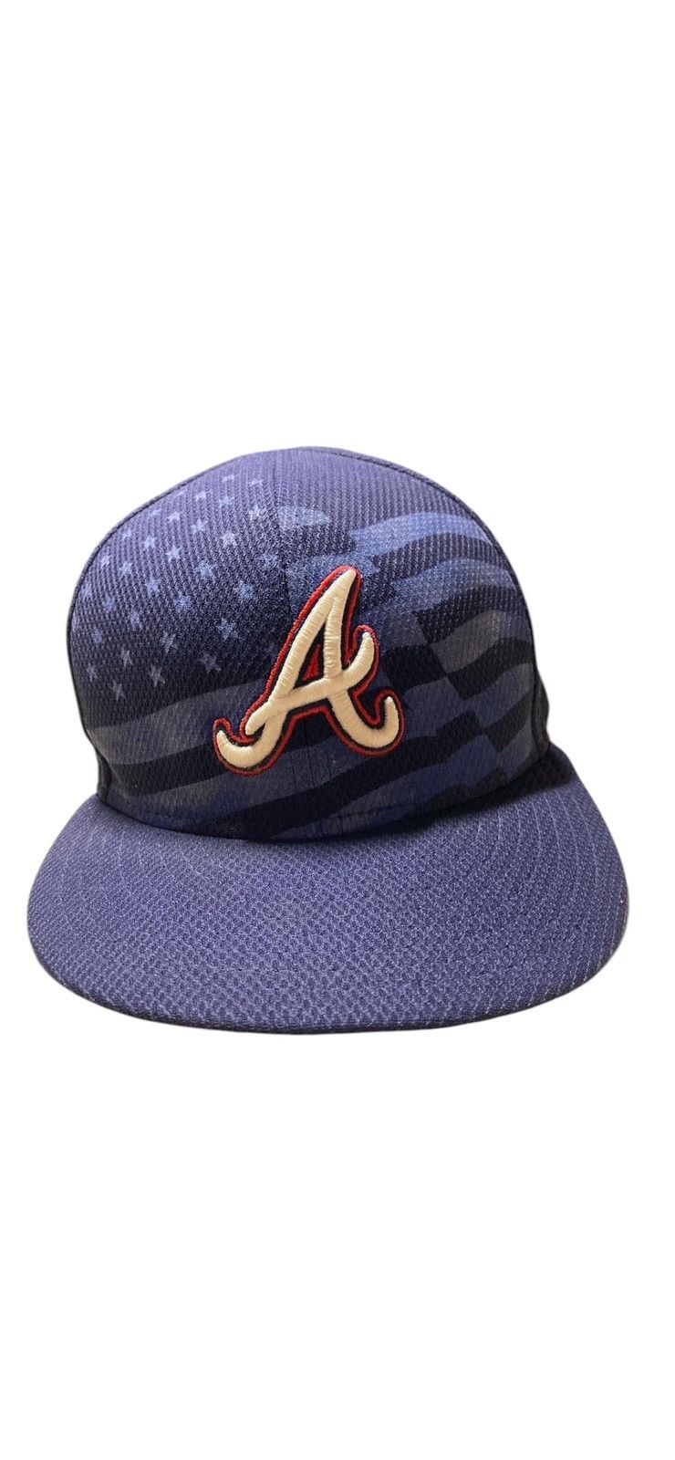 New Era Size 7 Atlanta Braves limited edition USA Flag Hat Size ONE SIZE - 1 Thumbnail