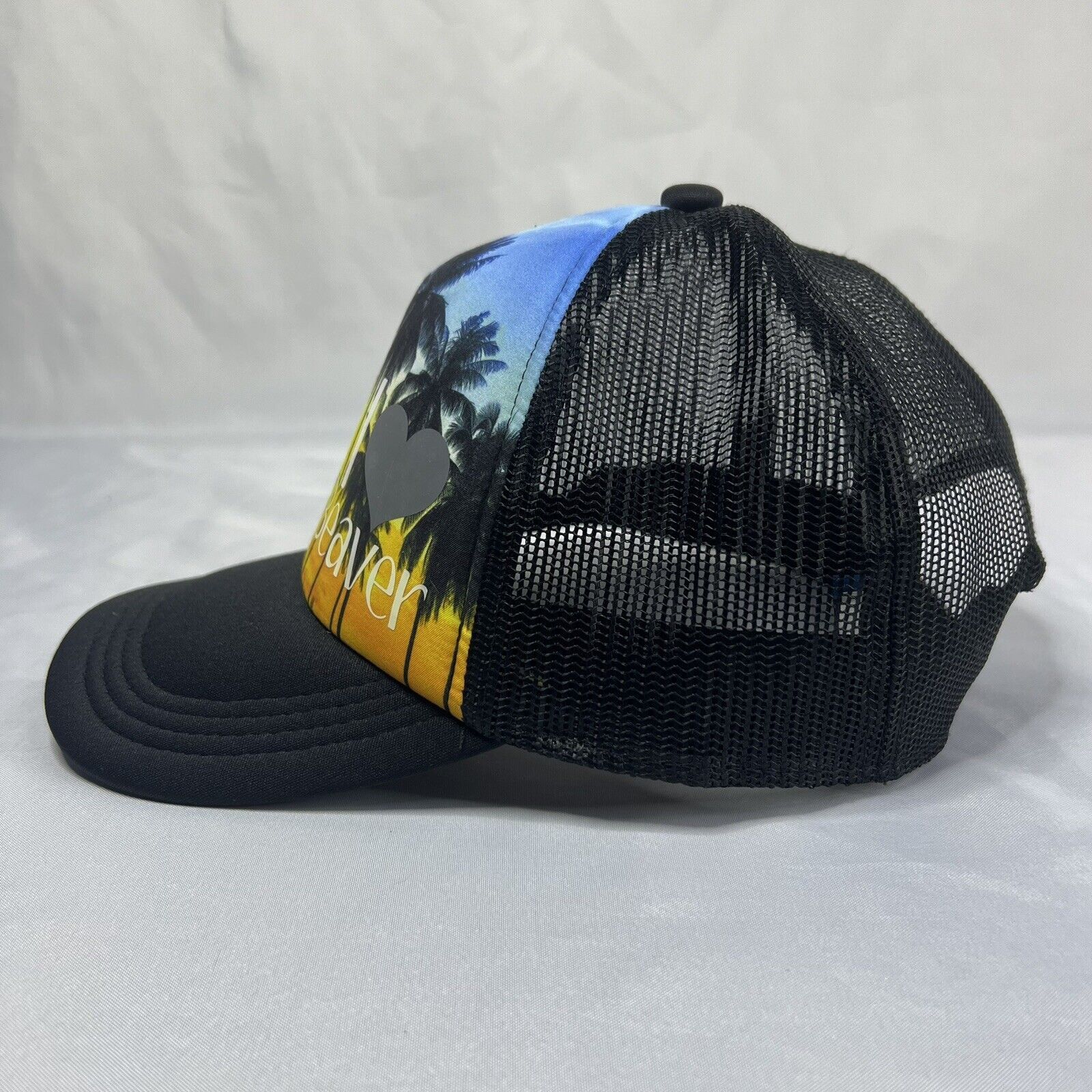 Port Authority I Love Beaver Palm Tree Snackback Trucker Hat Size ONE SIZE - 6 Thumbnail