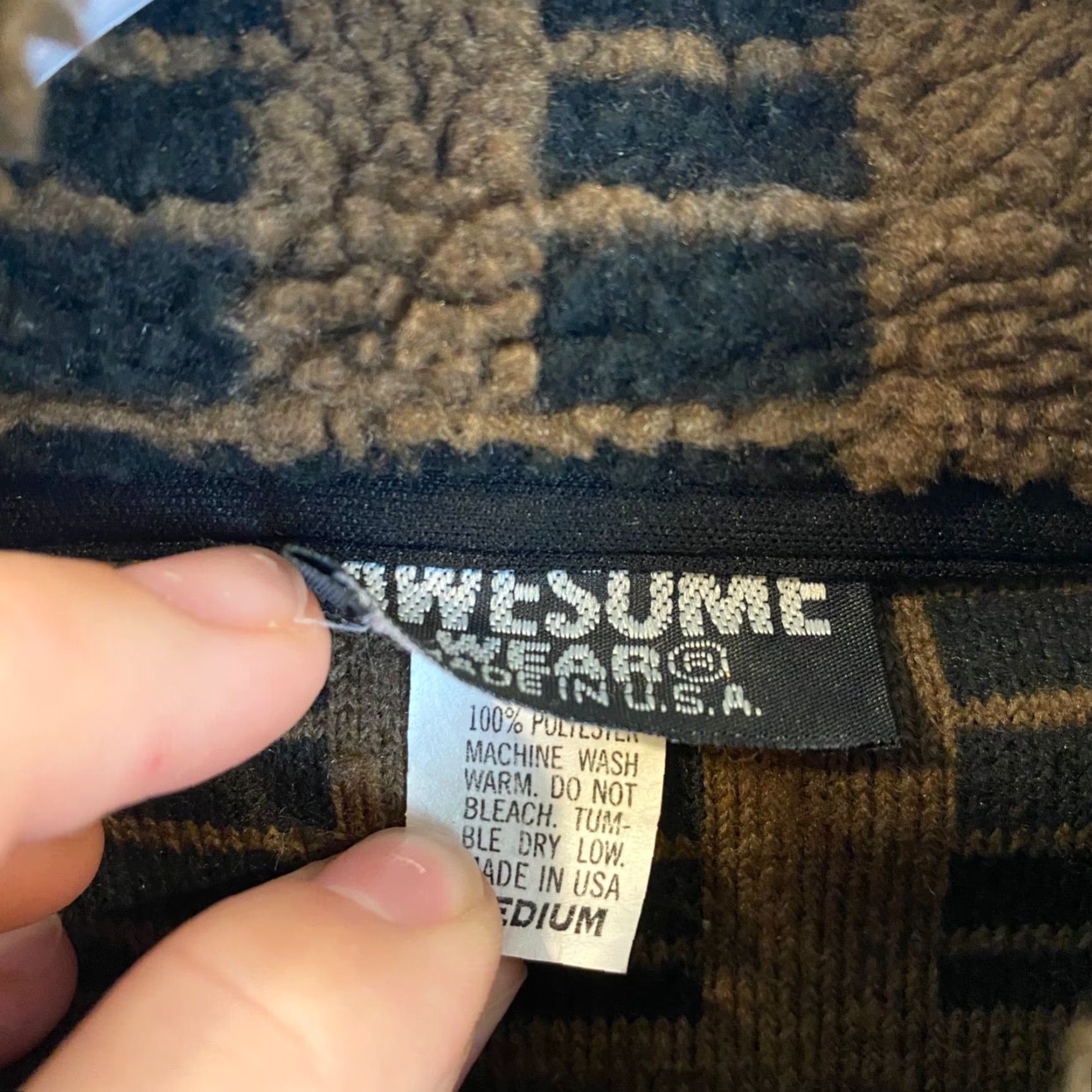 Vintage VINTAGE AWESOME Jacket Mens Medium Brown Art to Wear Ski Moose Nature Fleece Sweater 90s Size US M / EU 48-50 / 2 - 2 Thumbnail