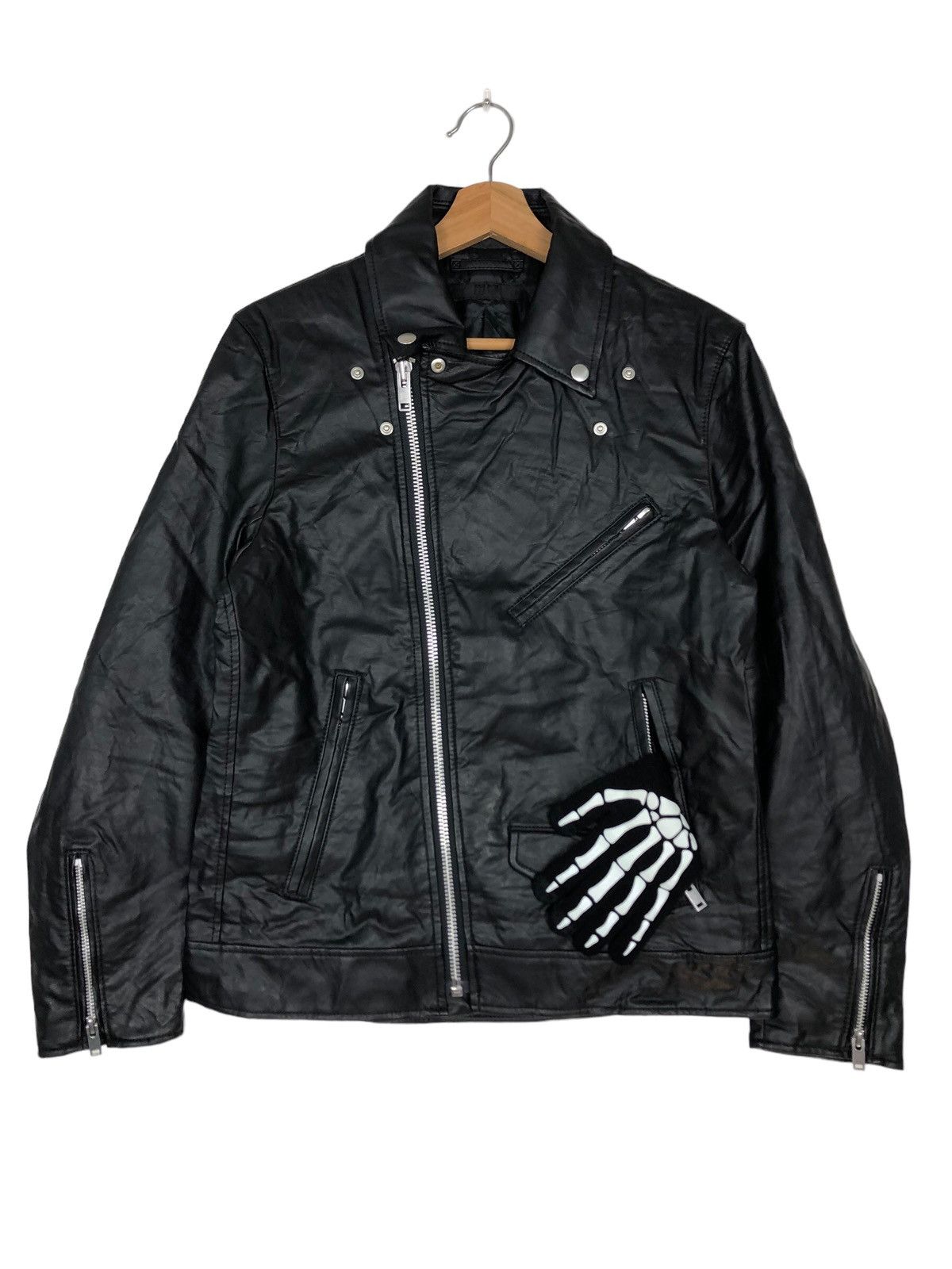 Japanese Brand 🔥Bondage Design Soft Leather Bomber Jacket Uniqlo Japan Size US M / EU 48-50 / 2 - 1 Thumbnail