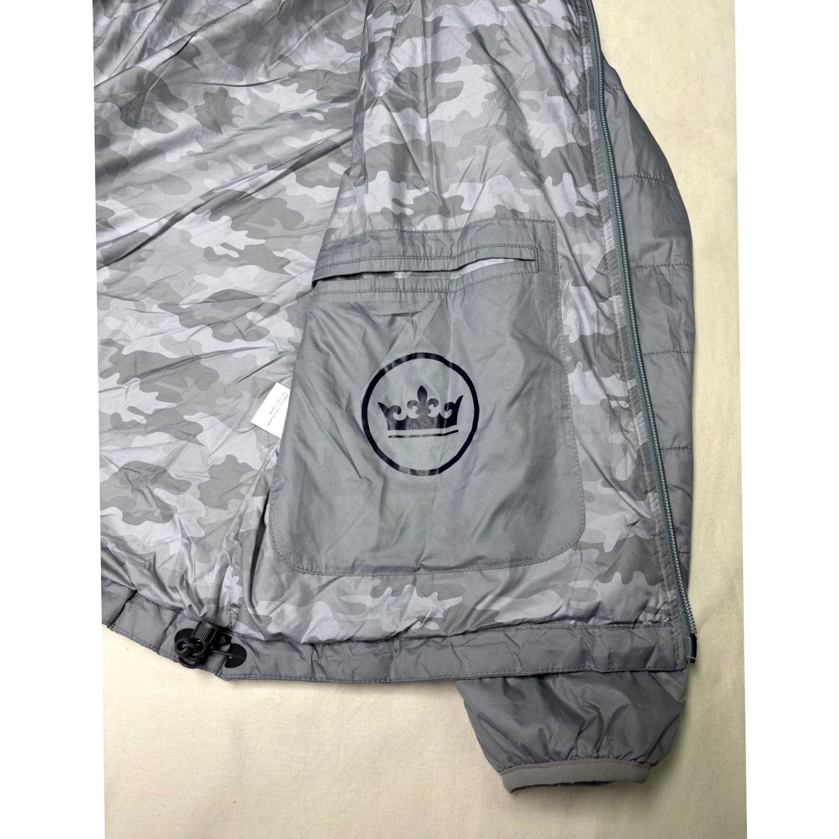 Peter Millar Peter Millar Mens Grey Quilted Puffer Jacket Camo Lining Full Zip Size Medium Size US M / EU 48-50 / 2 - 4 Thumbnail
