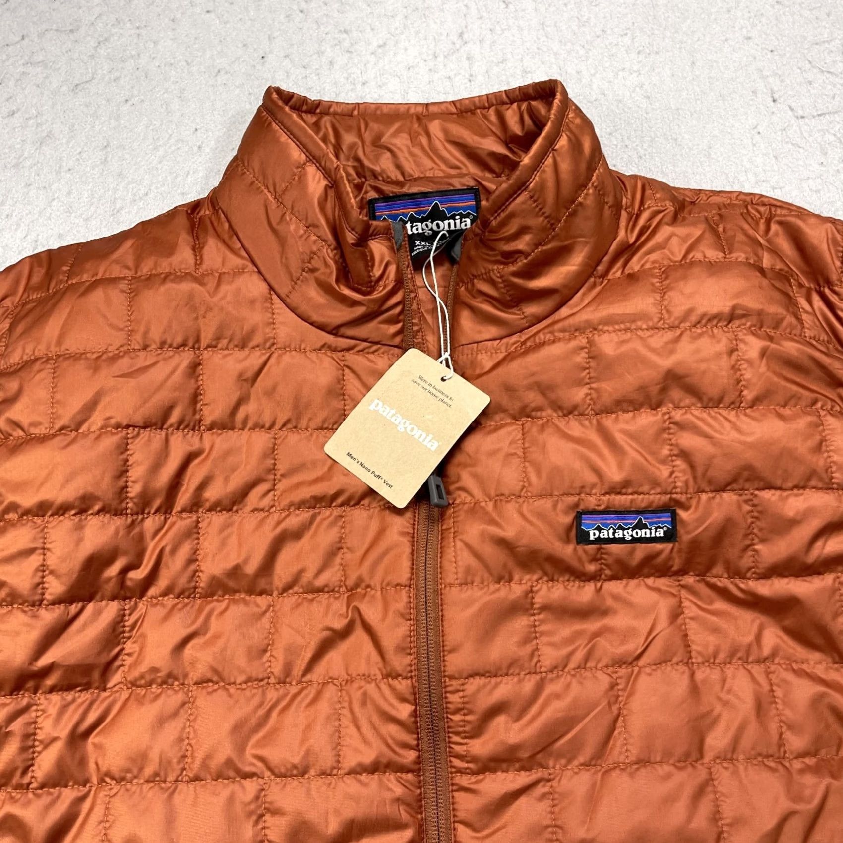 Patagonia Patagonia Nano Puff Vest Mens 2XL Orange Polyester Full Zip Hiking Outdoor NWT Budgesl Logo Size US XXL / EU 58 / 5 - 2 Thumbnail