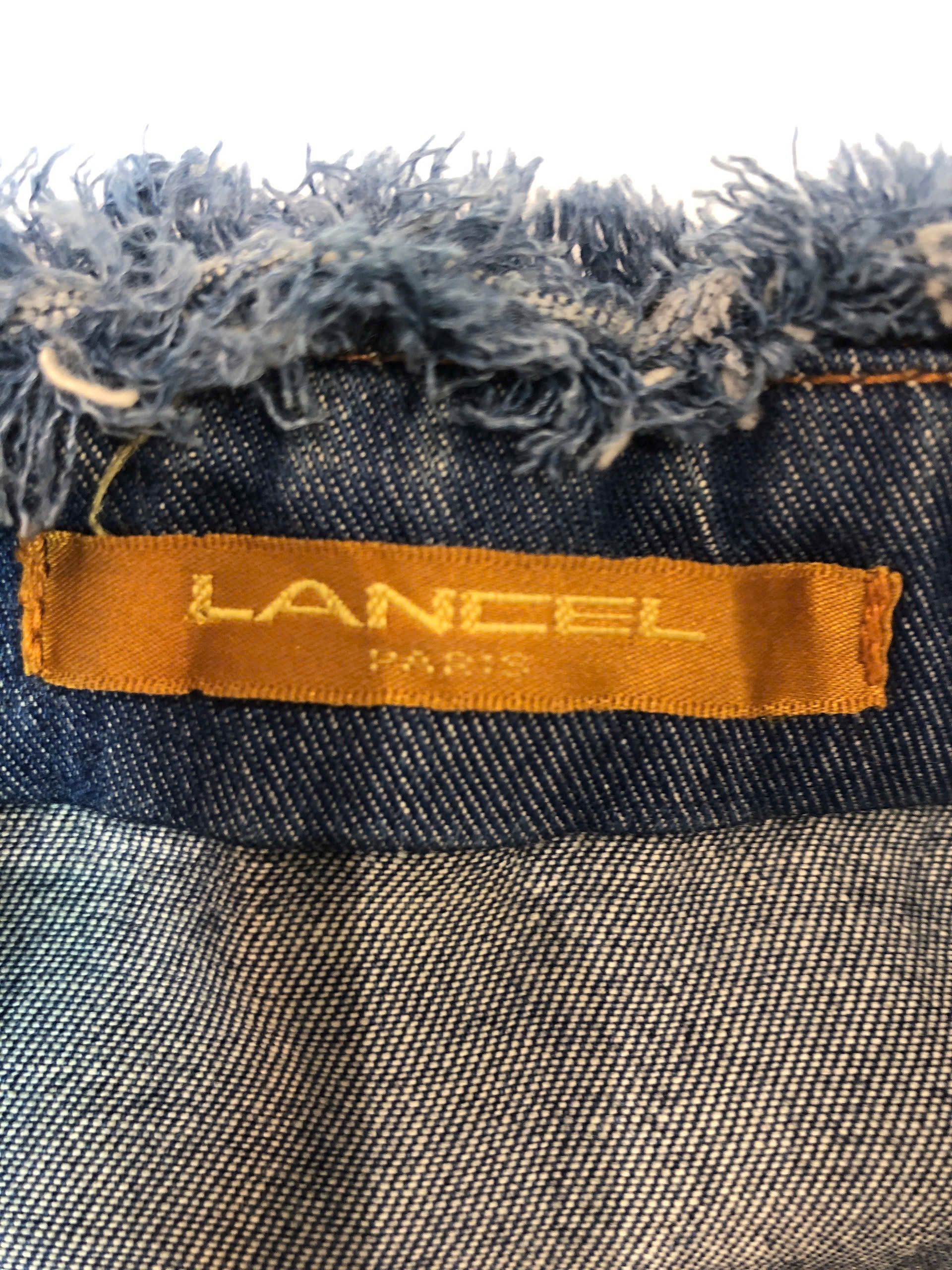 Lancel Lanceel Paris Embroidered Denim Bomber Jacket Size US L / EU 52-54 / 3 - 3 Thumbnail