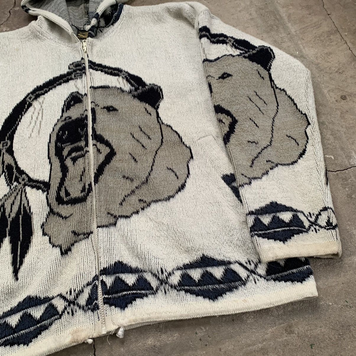 Vintage Vintage hand knit northern Fleece bear made in canada zipper Size US XL / EU 56 / 4 - 2 Thumbnail