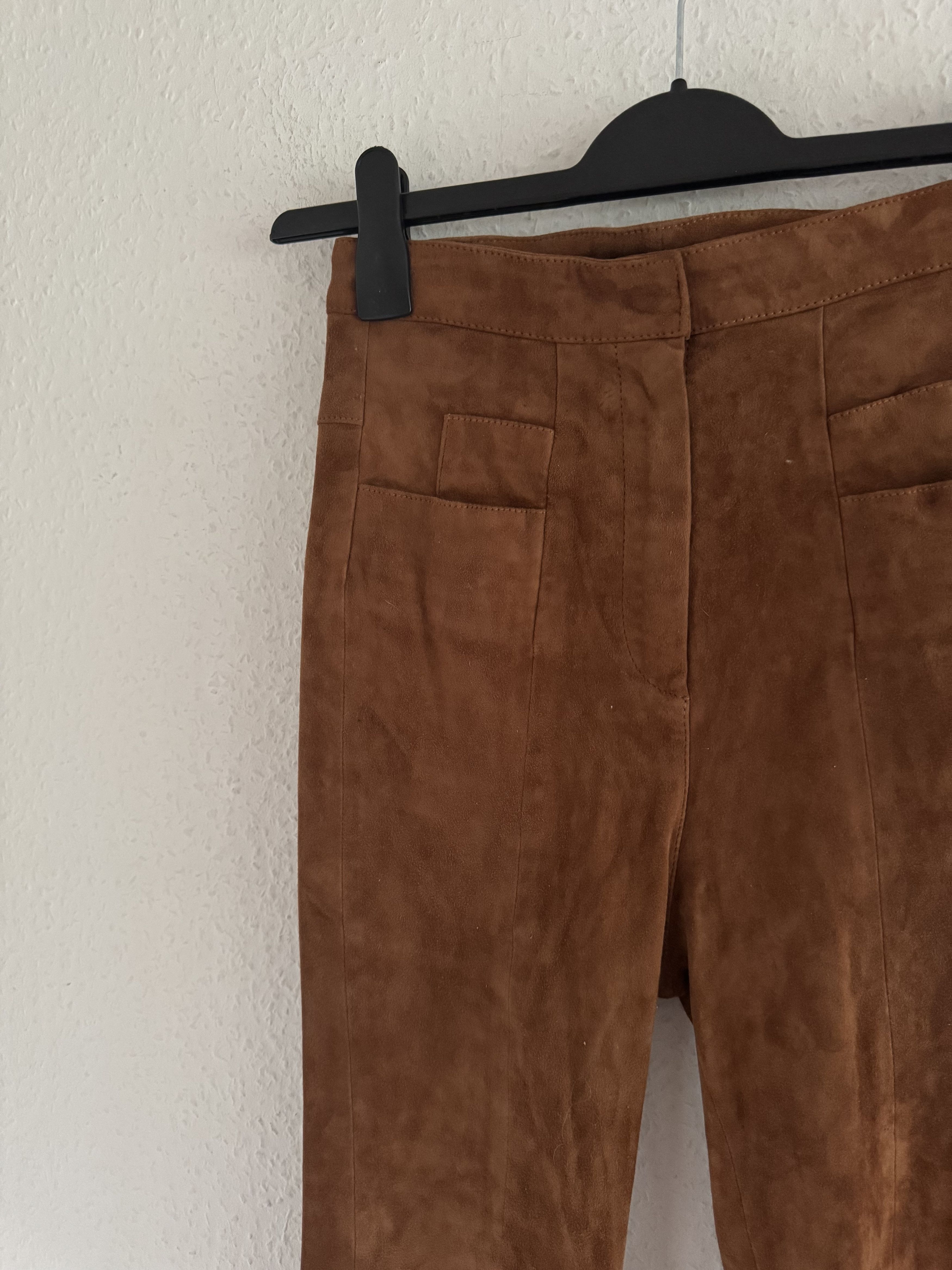 Balmain Suede High-Waist Trousers Size US 26 / EU 42 - 7 Thumbnail