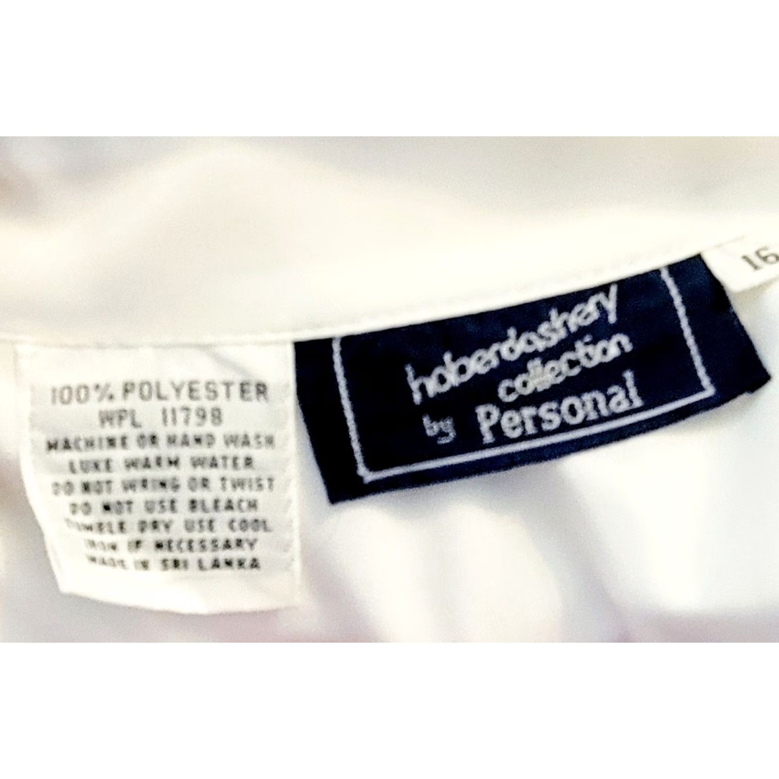 Vintage VINTAGE Haberdashery Collection Blouse White Gold Trim Long Sleeve Collared Casual Party Cocktail Polyester Plus Size 16W Womens Size XXL / US 16-18 / IT 52-54 - 5 Thumbnail