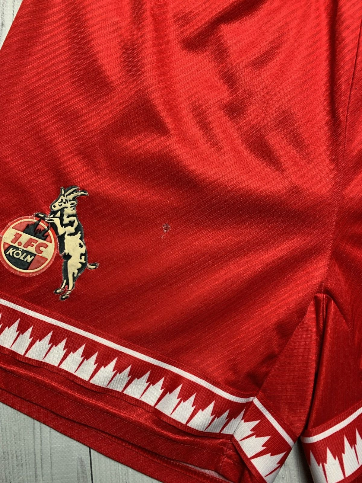 Vintage Vintage koln soccer shorts puma size M red rare Size US 32 / EU 48 - 2 Thumbnail