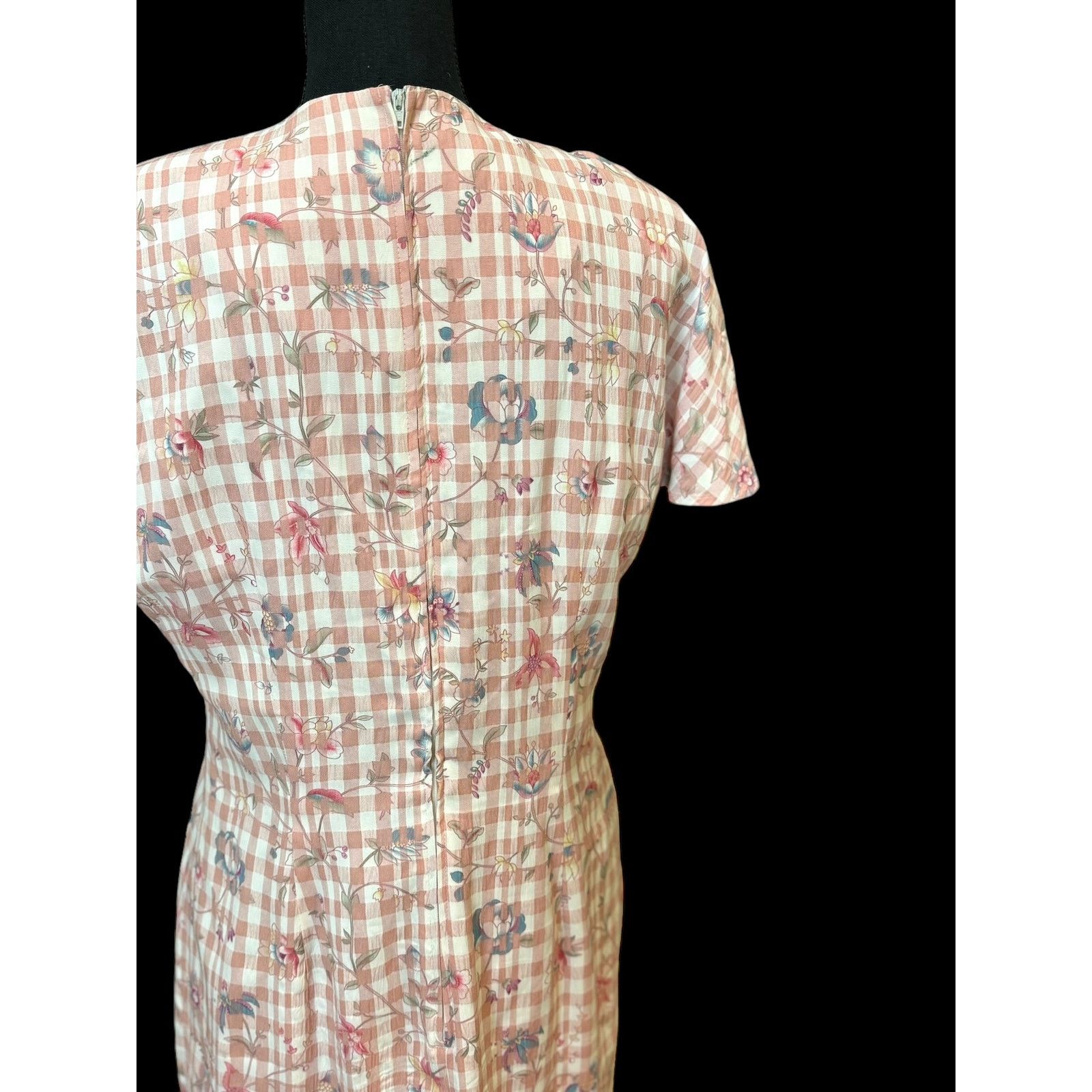 Vintage Vintage Pink 80's dress Cottagecore Expo sz 12 Granny Twee Size XL / US 12-14 / IT 48-50 - 4 Thumbnail