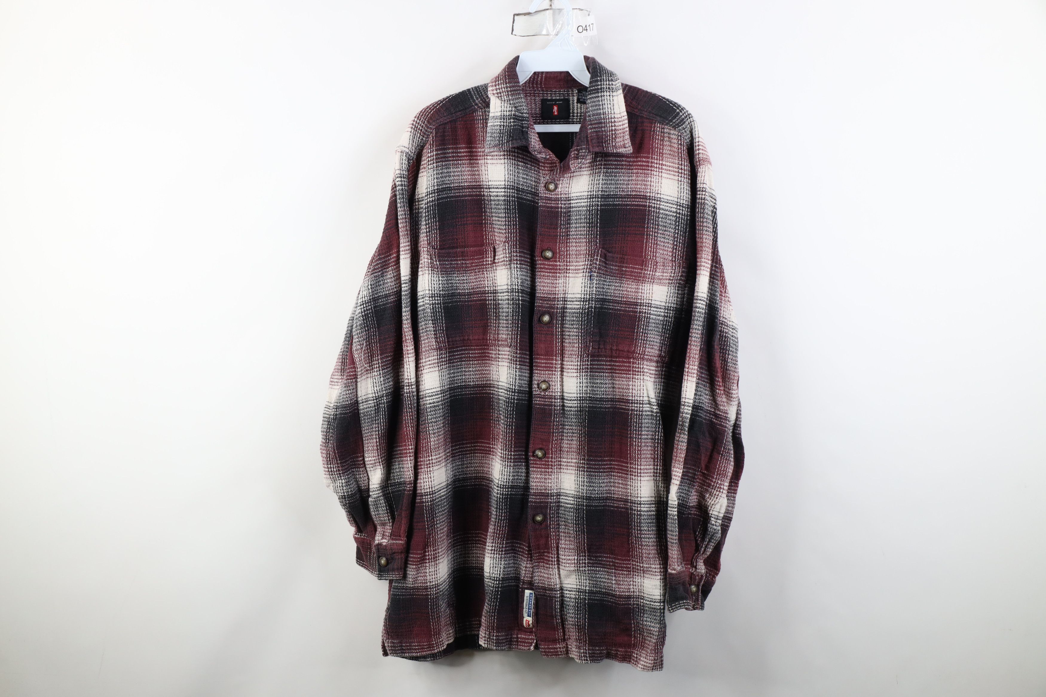 Levi's Vintage 90s Levis Heavyweight Flannel Button Shirt Plaid Size US L / EU 52-54 / 3 - 1 Thumbnail