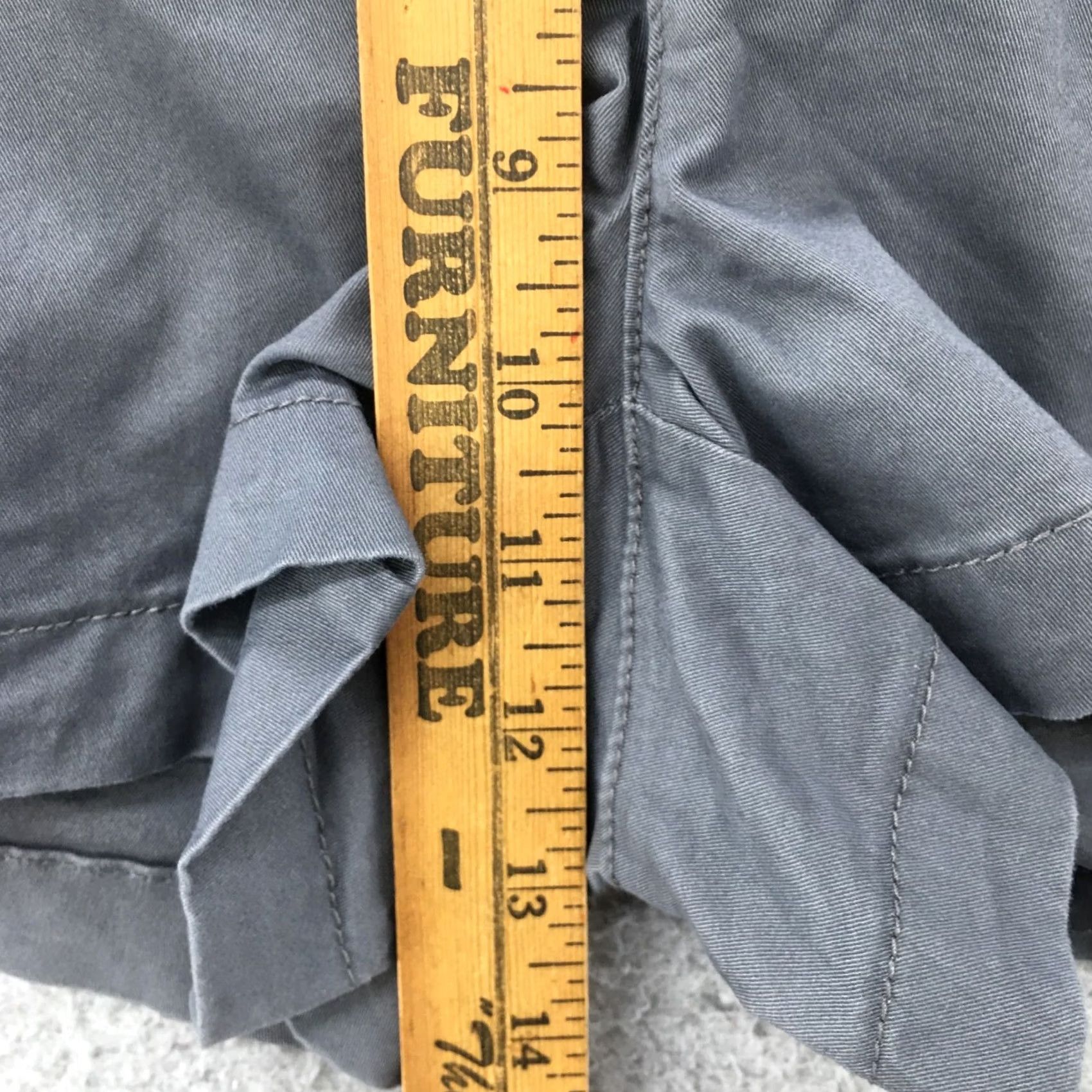 Vintage A New Day Chino Shorts Womens 8x3 Grey Cotton Blend Stretch Casual Zip Fly NEW Size 30" / US 8 / IT 44 - 6 Thumbnail