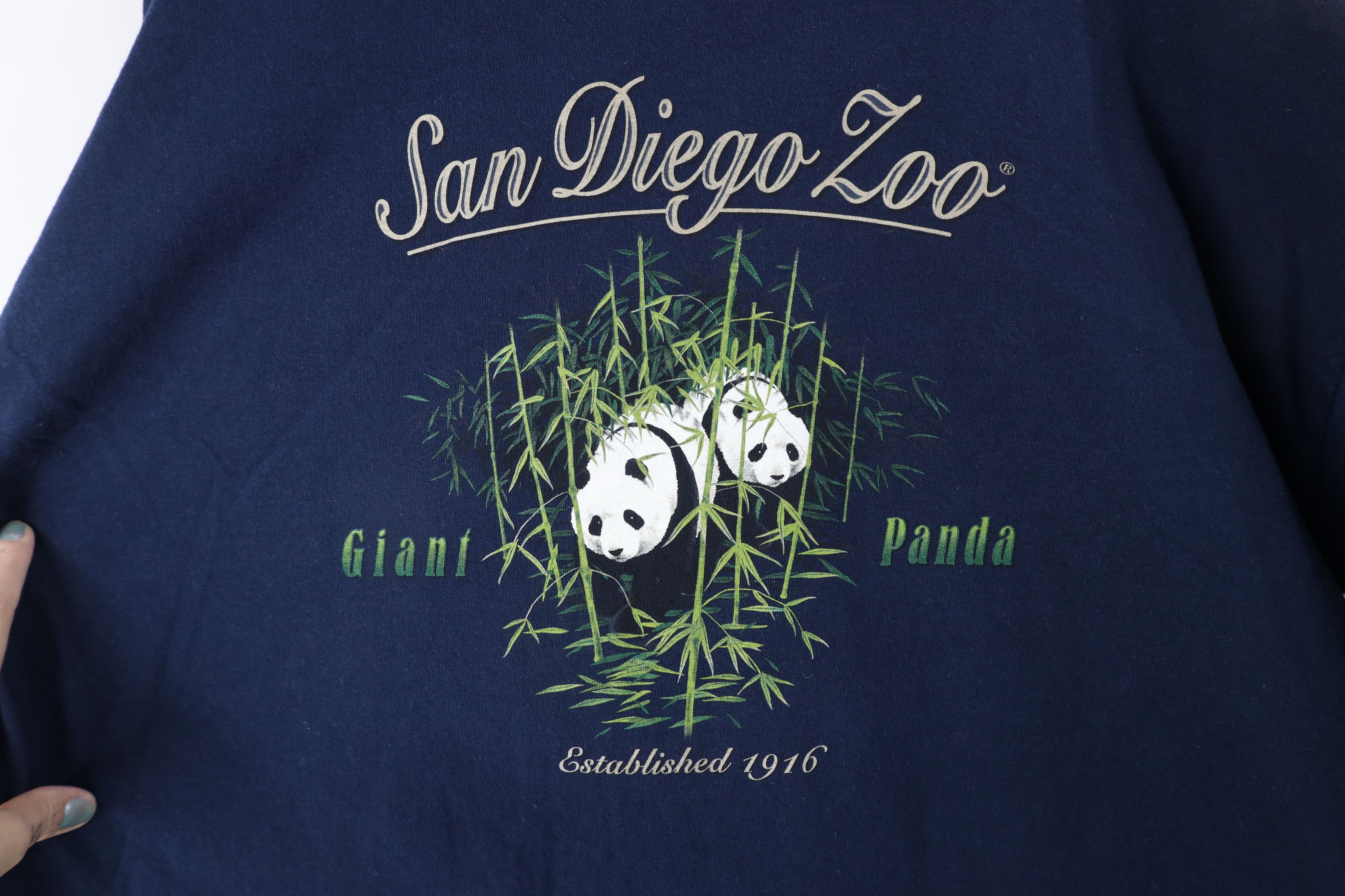 Vintage Vintage 90s Streetwear Zoo Panda Bear Long Sleeve T-Shirt Size US XL / EU 56 / 4 - 8 Thumbnail