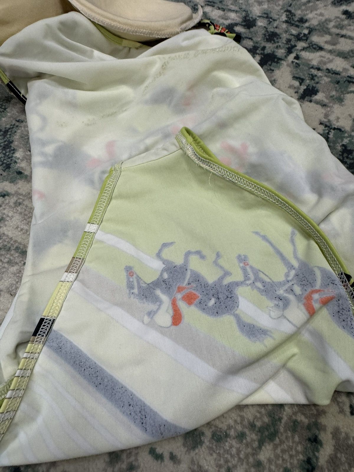 Hermes VINTAGE 1980s HERMES LE COURSES SWIMMING SUIT BIKINI SIZE 36 Size XS / US 0-2 / IT 36-38 - 12 Thumbnail
