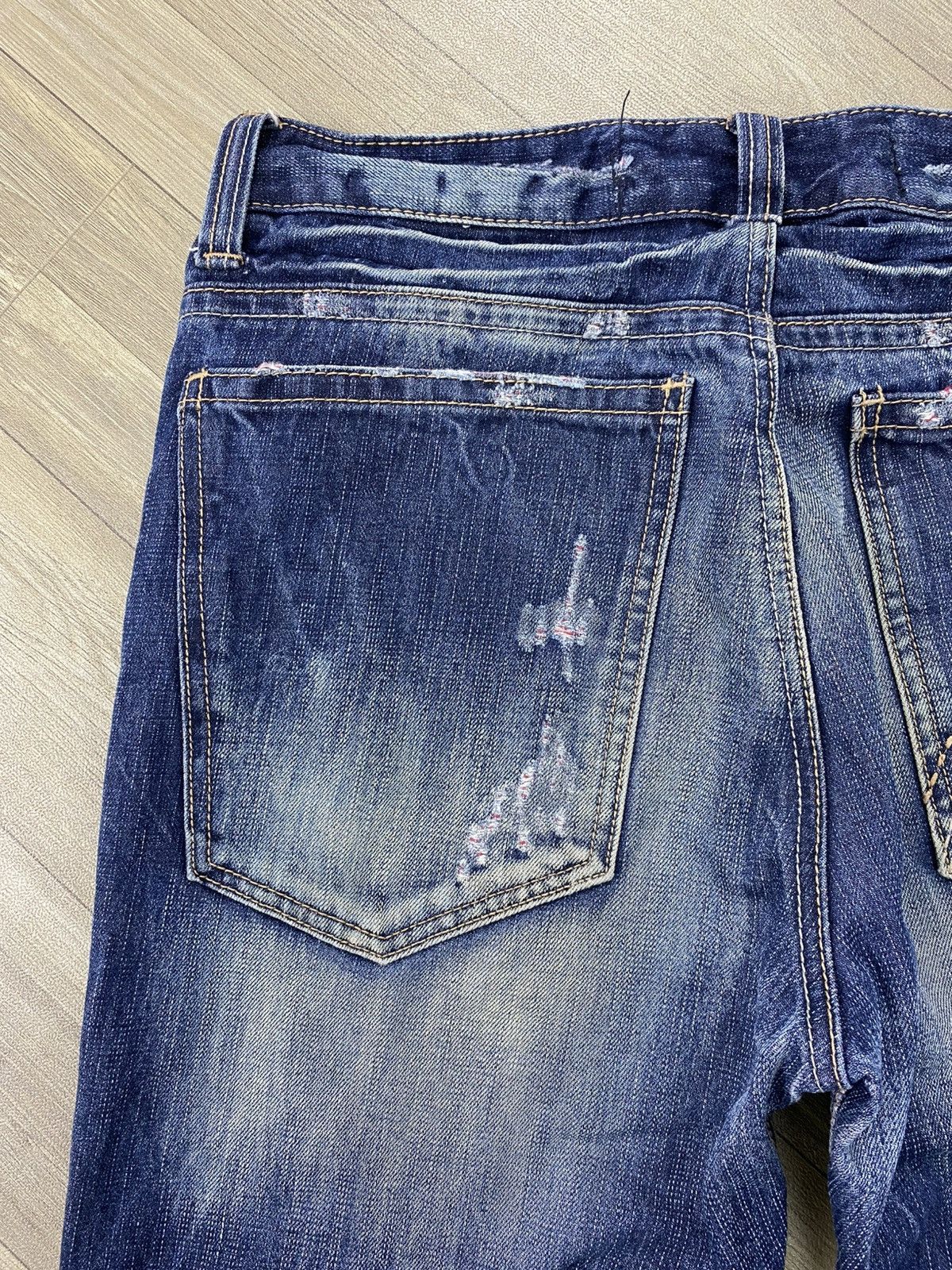 If Six Was Nine 2000s Buckaroo Distressed Faded Kmrii Lgb Punk Style Jeans Size US 34 / EU 50 - 13 Thumbnail