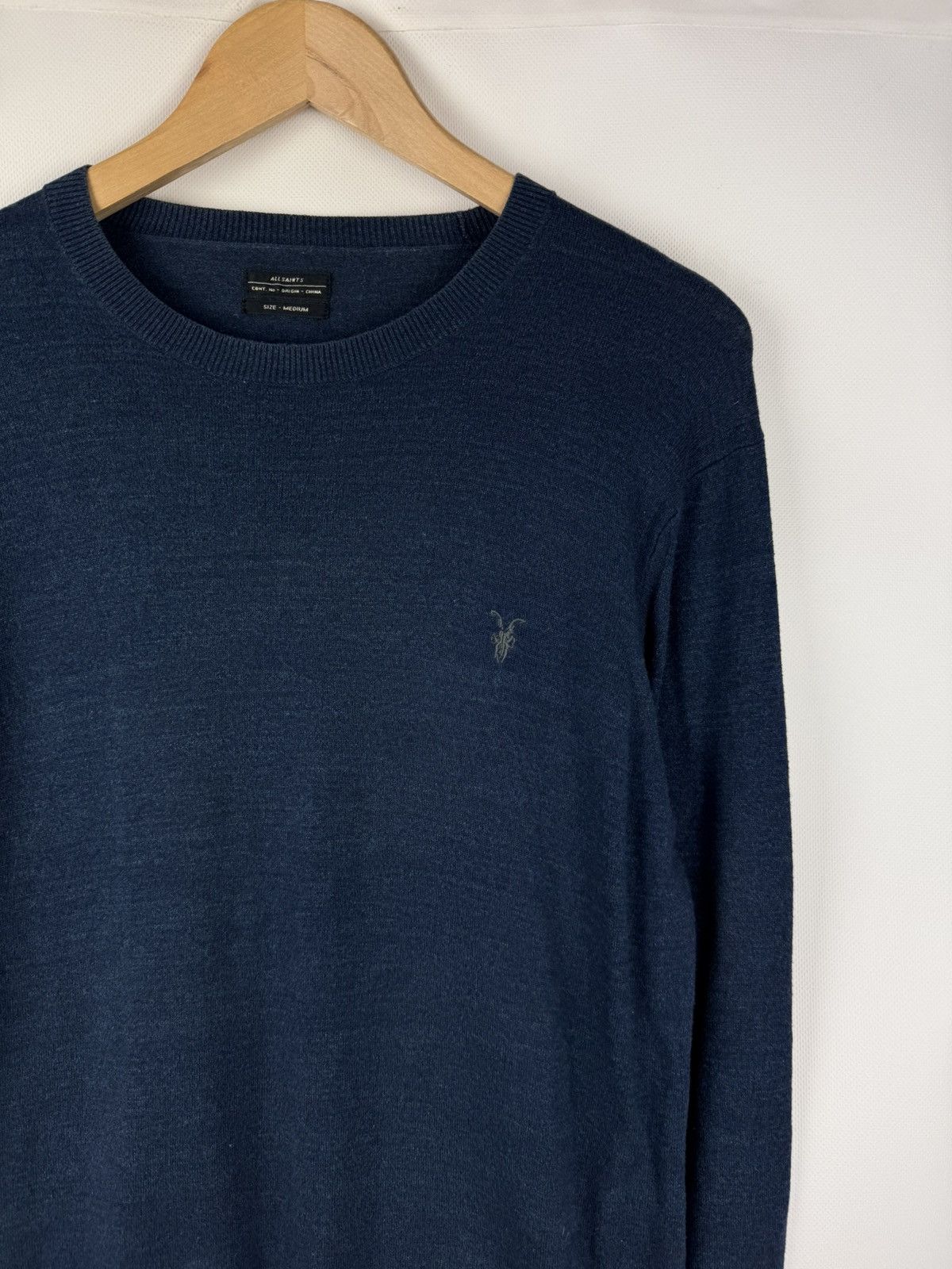 Allsaints × Japanese Brand Allsaints Fritz Crew Lightweight Cotton Sweater Pullover Size US M / EU 48-50 / 2 - 5 Thumbnail