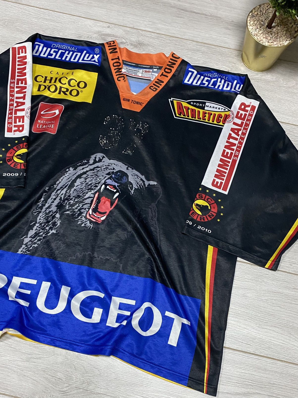 Vintage Vintage 90s SC Bern Hockey Jersey rare Peugeot Switzerland Size US XL / EU 56 / 4 - 6 Thumbnail
