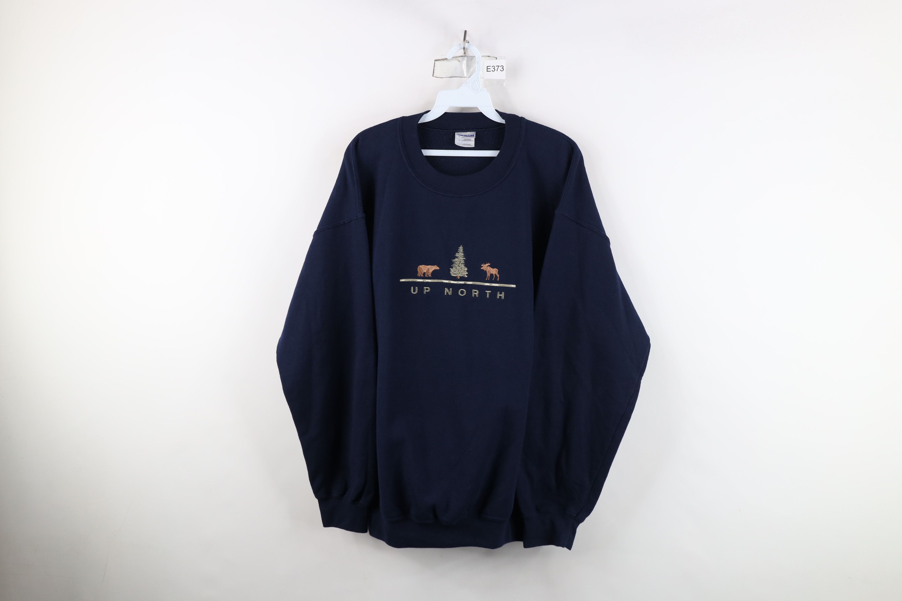 Vintage Vintage 90s Y2K Up North Michigan Nature Sweatshirt Blue Size US L / EU 52-54 / 3 - 1 Thumbnail