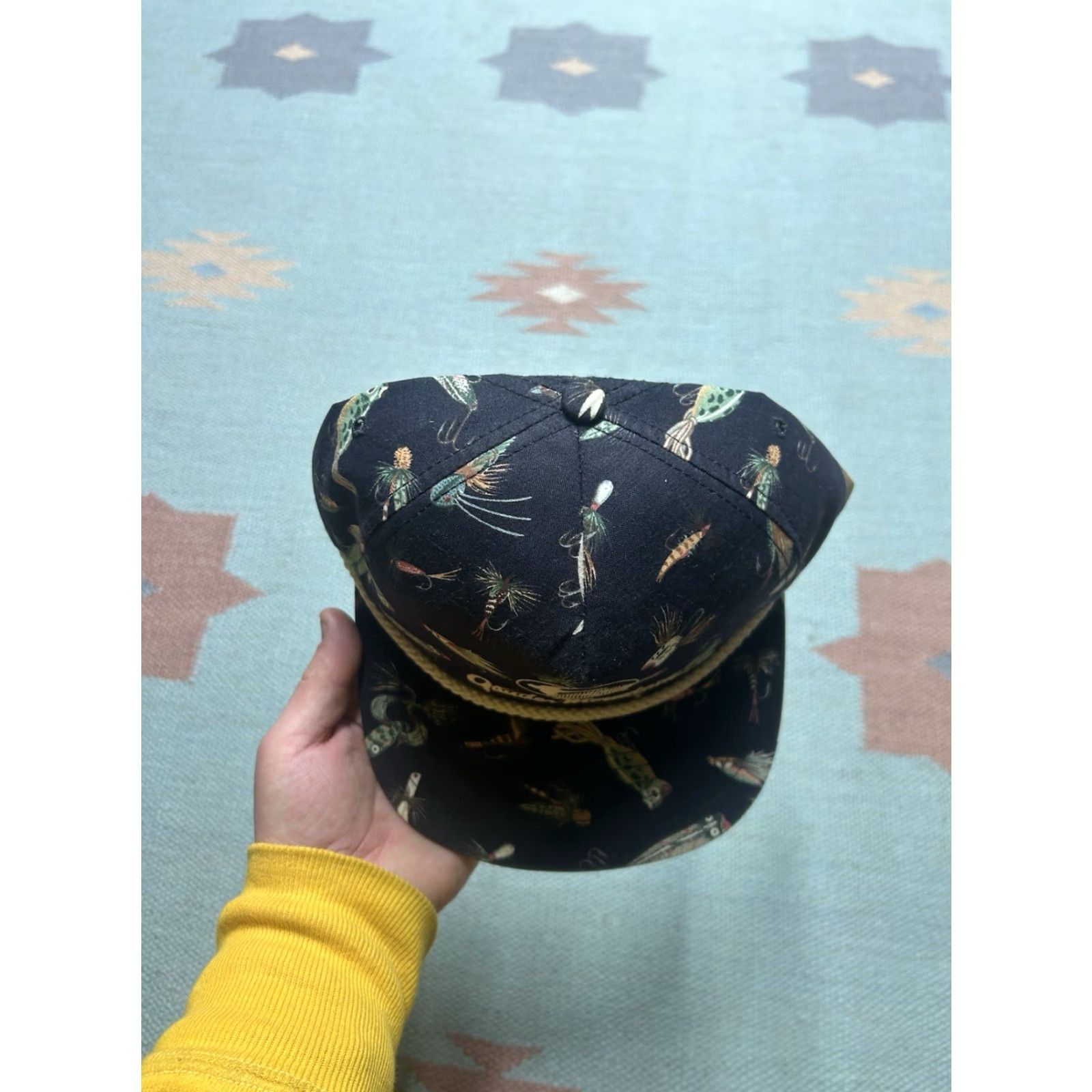 Vintage VINTAGE 90s Gander Mountain SnapBack Hat Cap Men Adjustable Black USA Fishing All Over Print Hats Size ONE SIZE - 3 Thumbnail