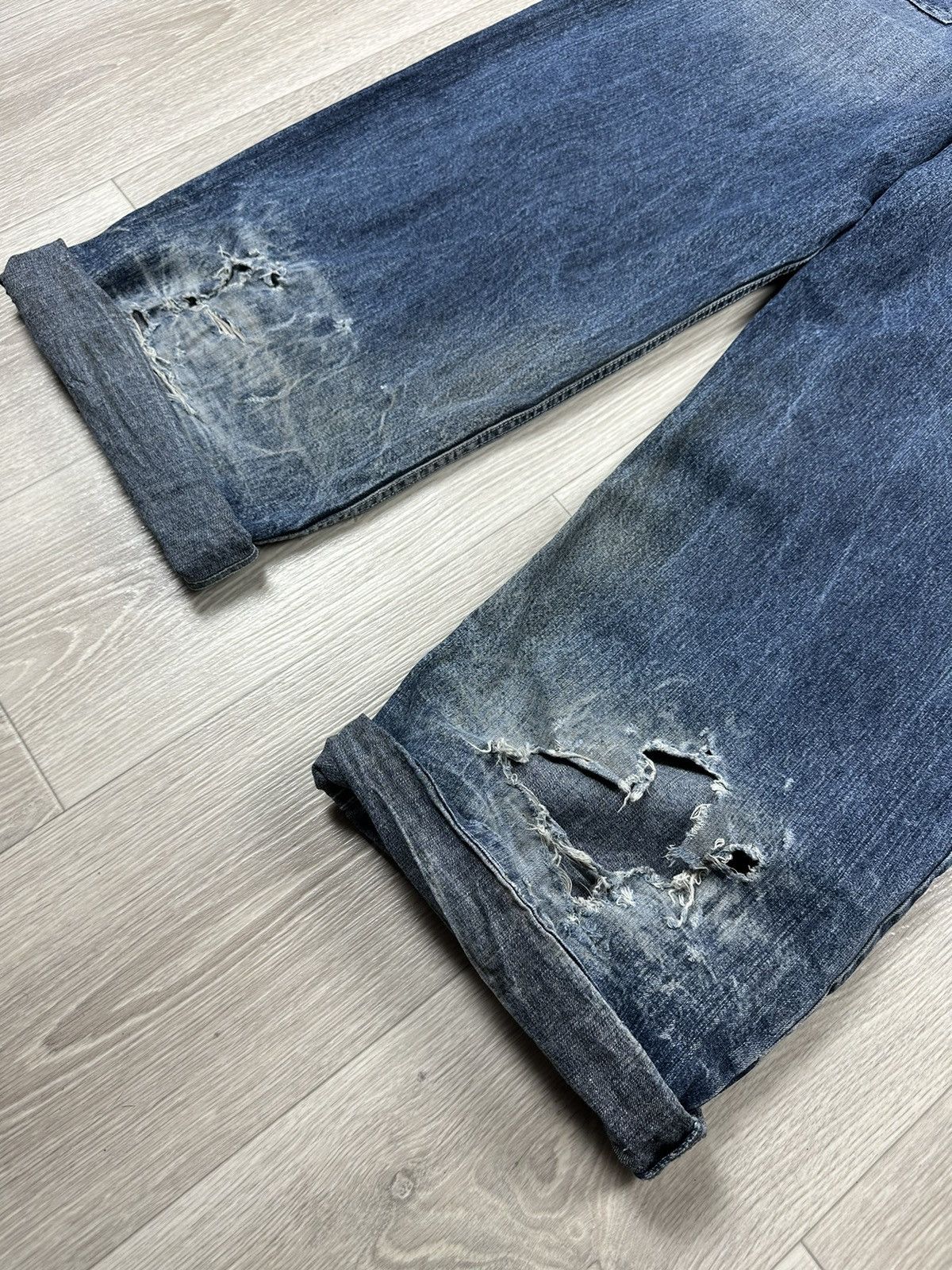 Karl Kani Vintage KARL KANI Distressed Baggy Denim Pants Big Logo Size US 40 / EU 56 - 8 Thumbnail