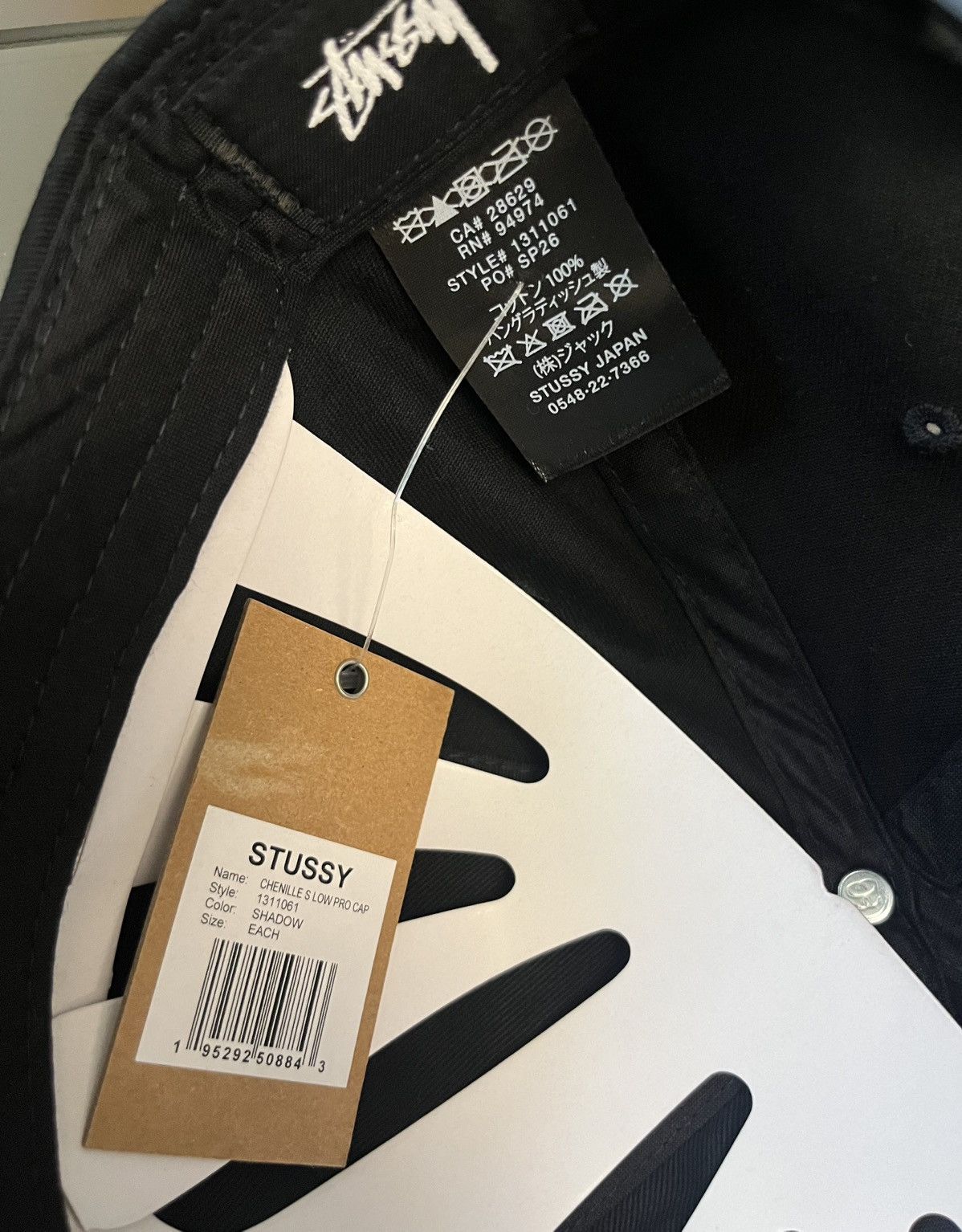 Stussy 2026 Stussy black Low Profile Chenille S Snapback har cap Size ONE SIZE - 4 Thumbnail