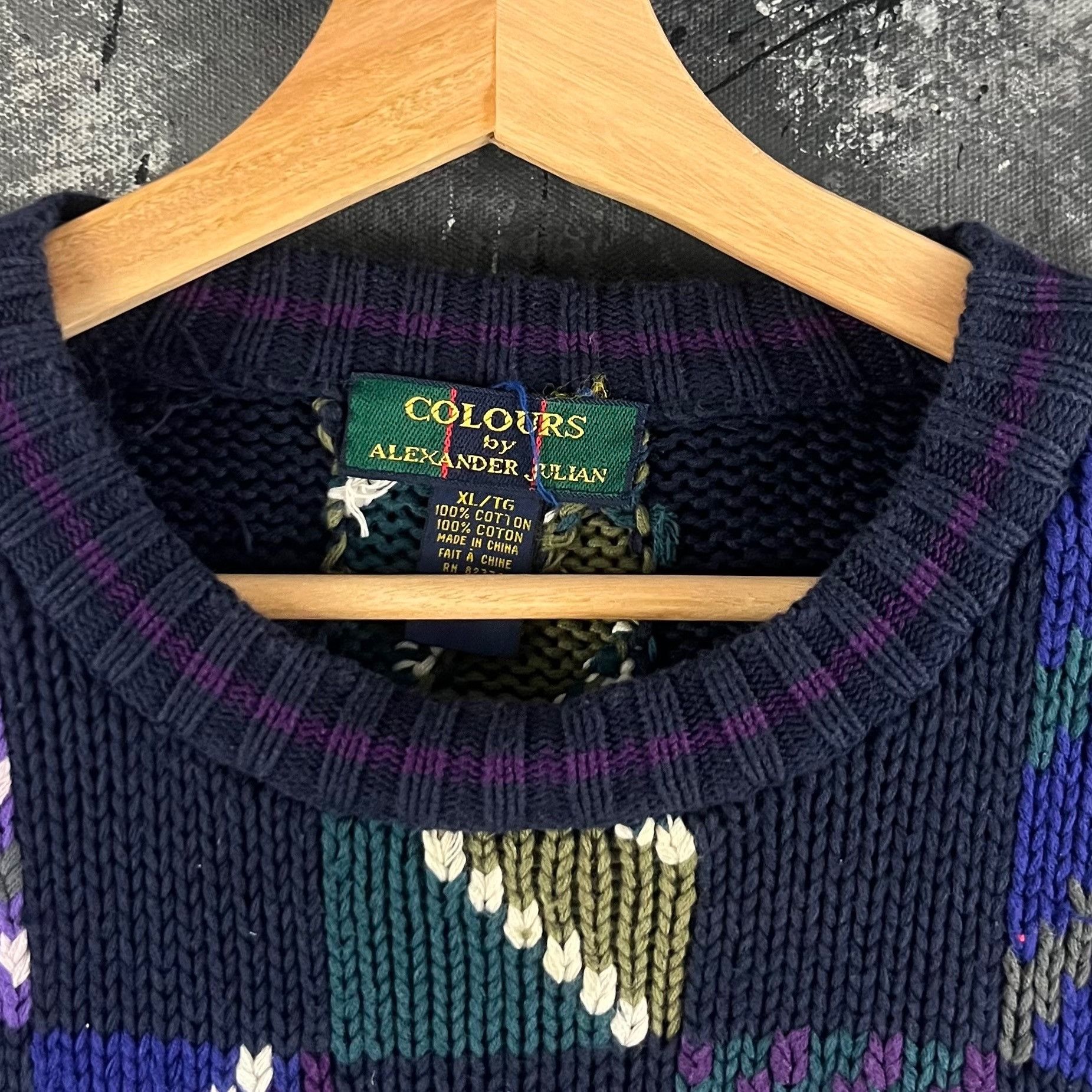 Colours × Vintage Vintage 90’s Colours geometric sweater Size US XL / EU 56 / 4 - 3 Thumbnail