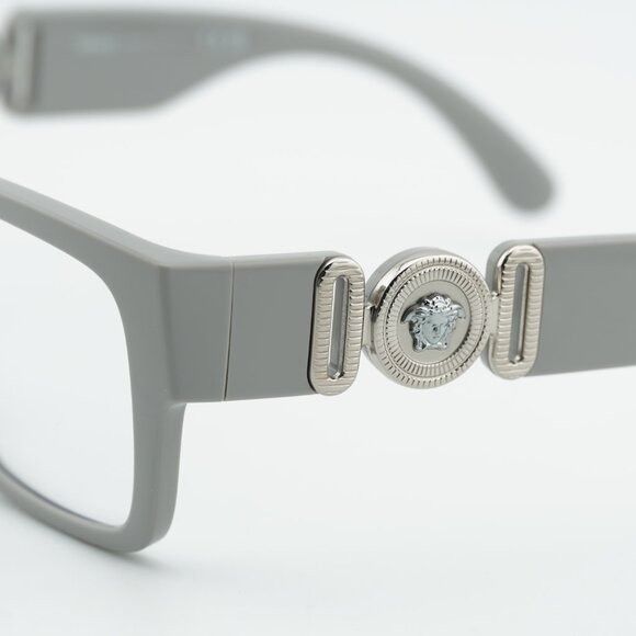 Versace Versace VE3368U 5501 Eyeglasses Light Grey 55mm Square Frame Size ONE SIZE - 8 Thumbnail