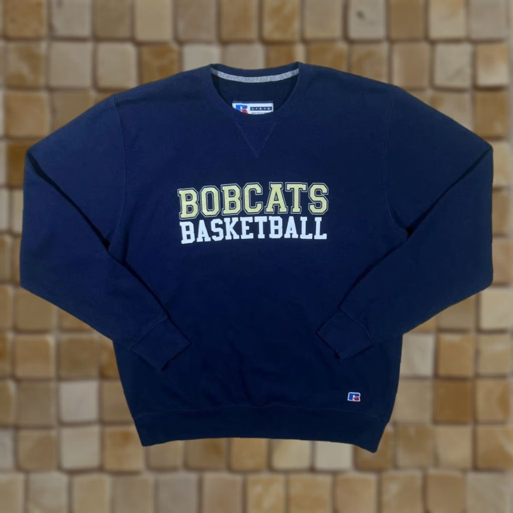 Russell Athletic Vintage Russell Athletic Bobcats Basketball College Navy Blue Sweatshirt Large Size US L / EU 52-54 / 3 - 1 Thumbnail