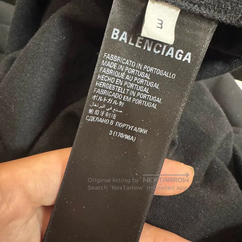 Balenciaga Balenciaga Black loose short-sleeve T-shirt Size US L / EU 52-54 / 3 - 6 Thumbnail