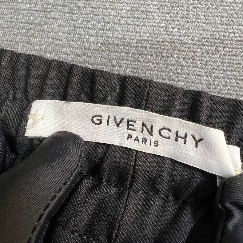 Givenchy Givenchy Black Logo Embroidered Wool Casual Pants -2507 Size US 34 / EU 50 - 4 Thumbnail